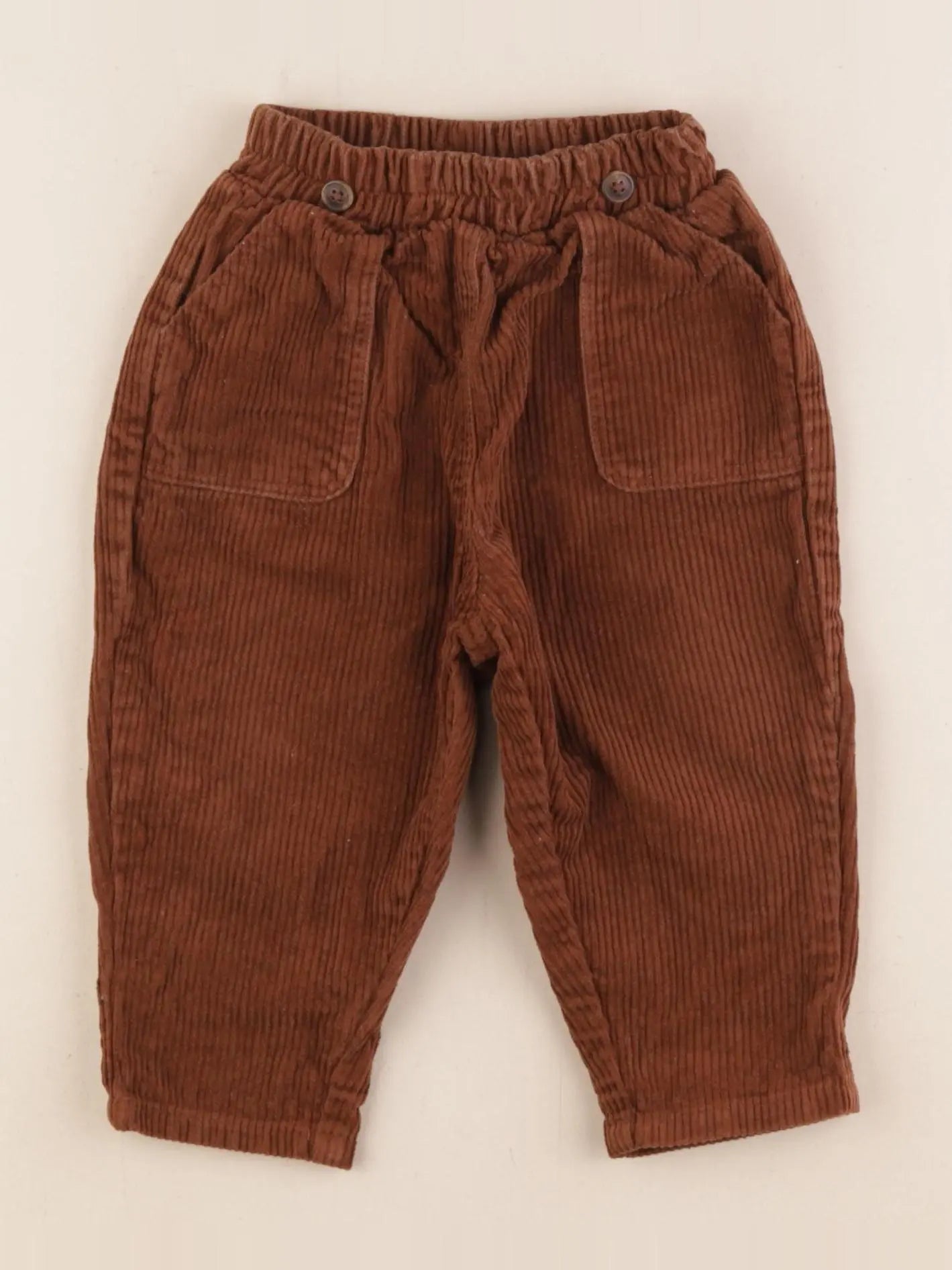 Vertbaudet - pantalon marron - 9 mois