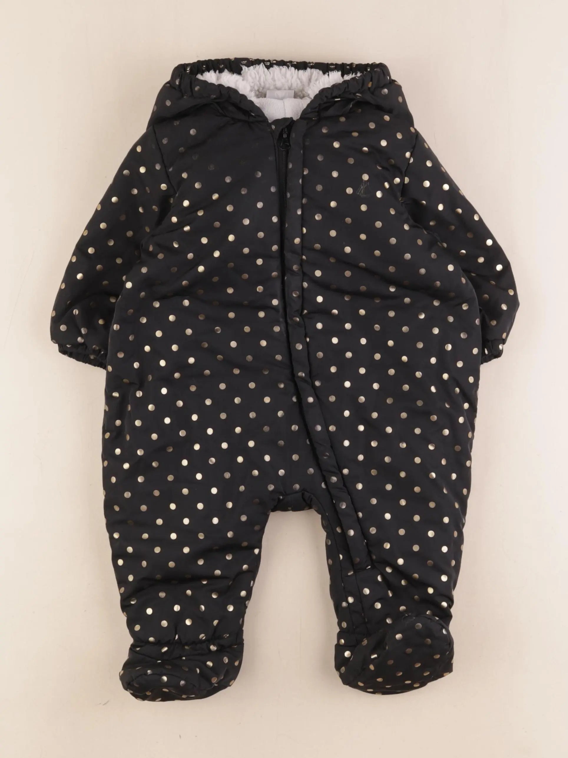 Petit Bateau - combi-pilote noir - 6 mois