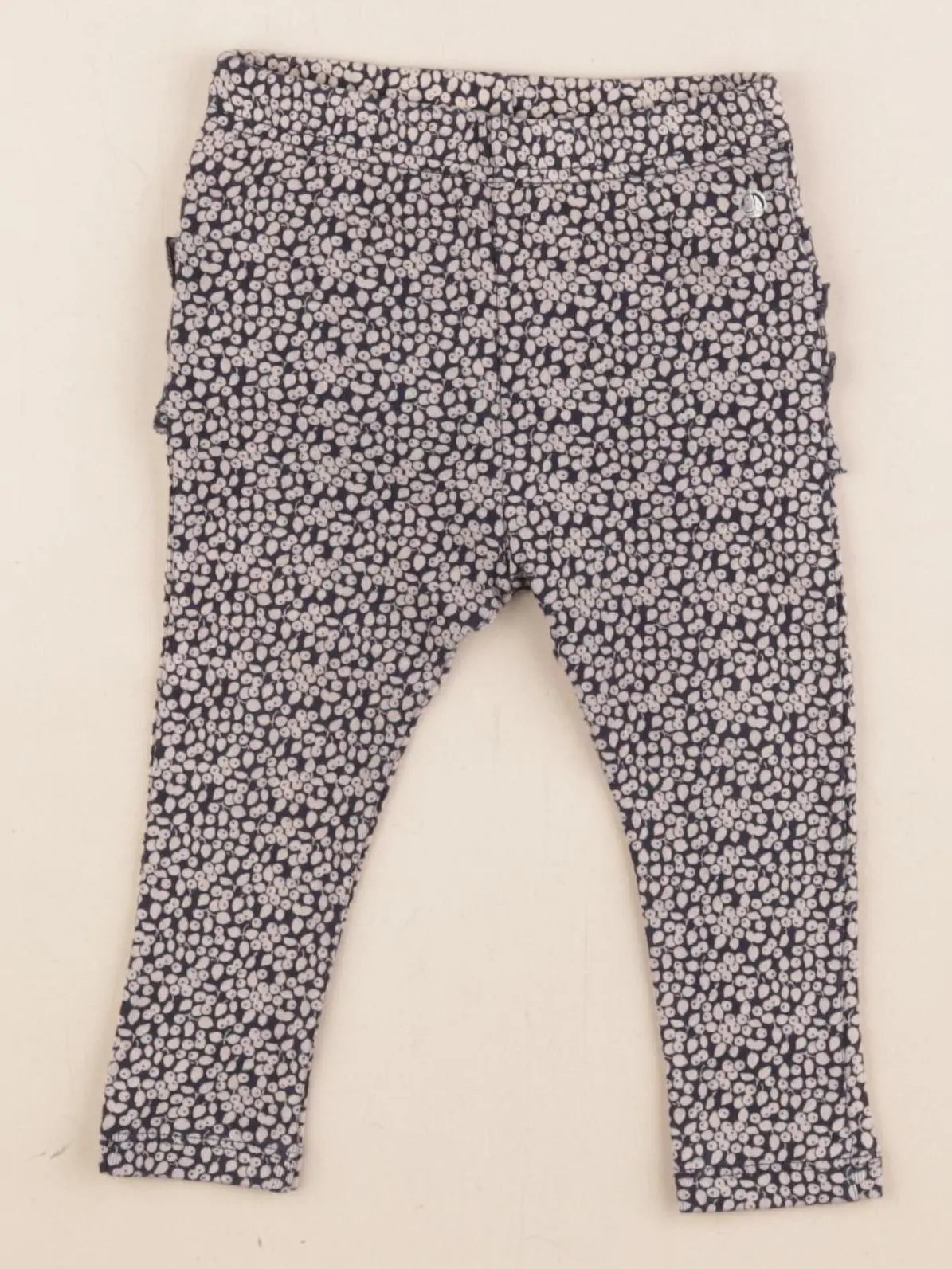 Petit Bateau - legging volants au dos bleu - 12 mois