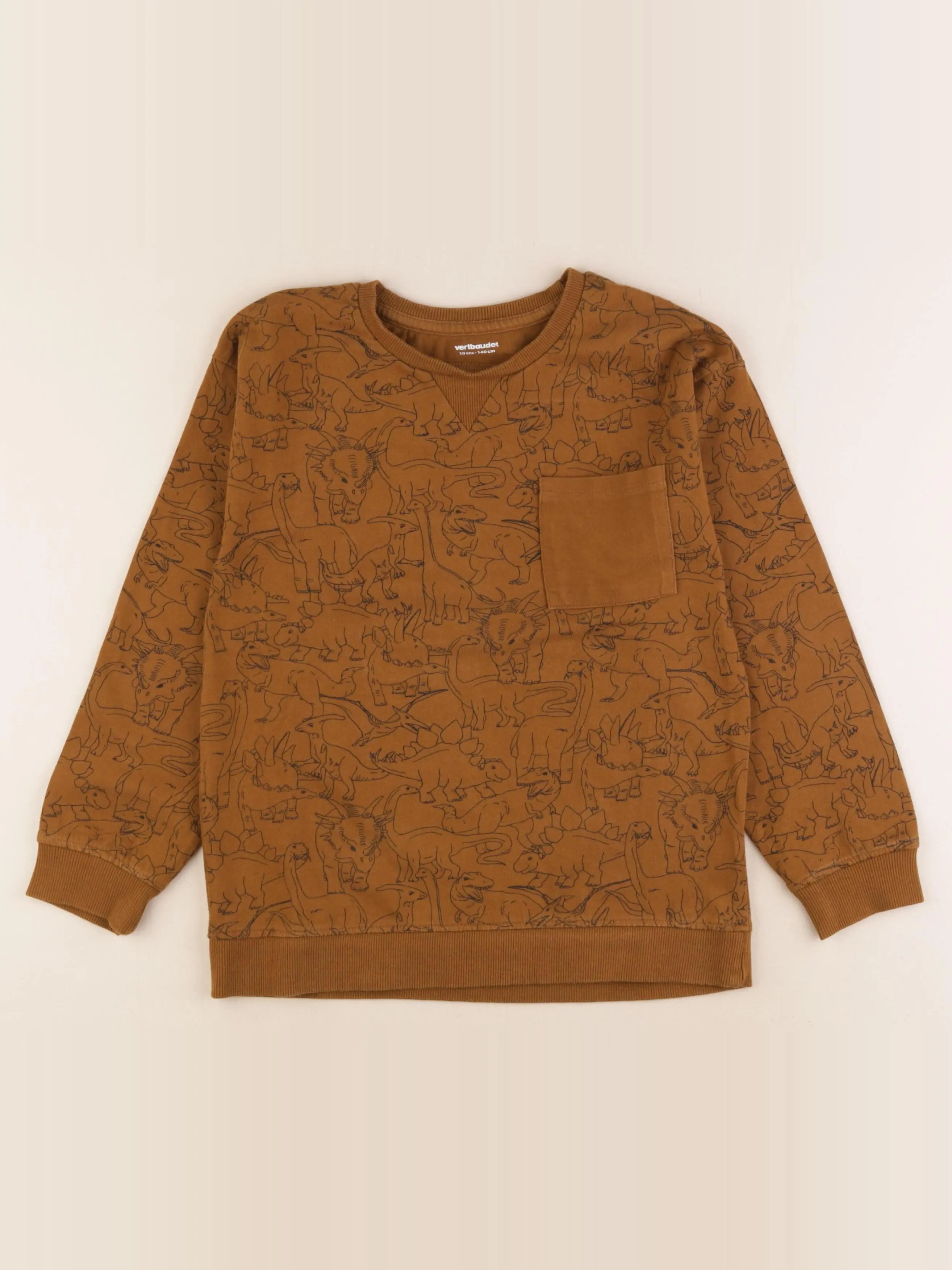 Vertbaudet - tee-shirt marron - 10 ans