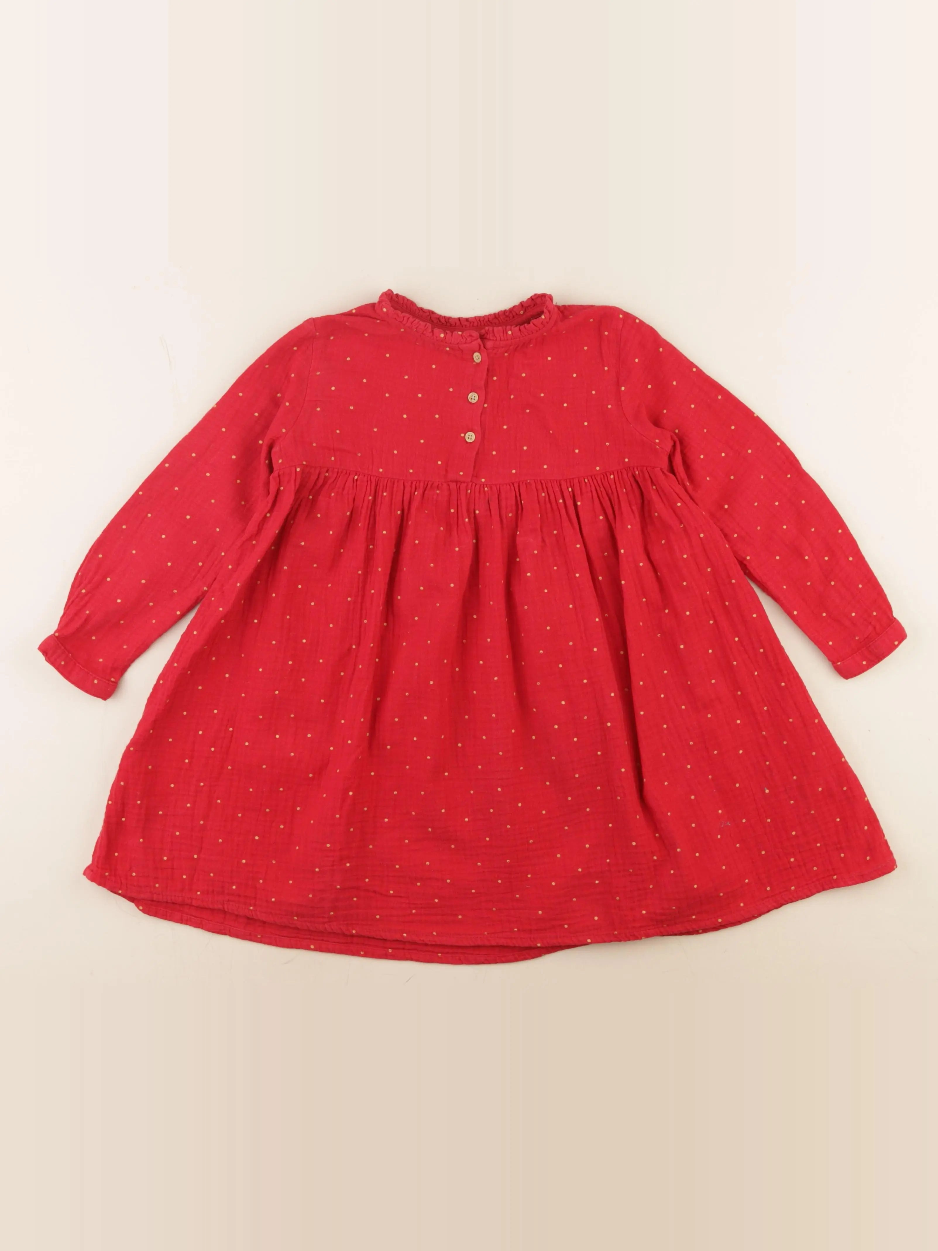 Vertbaudet - robe rouge - 5 ans