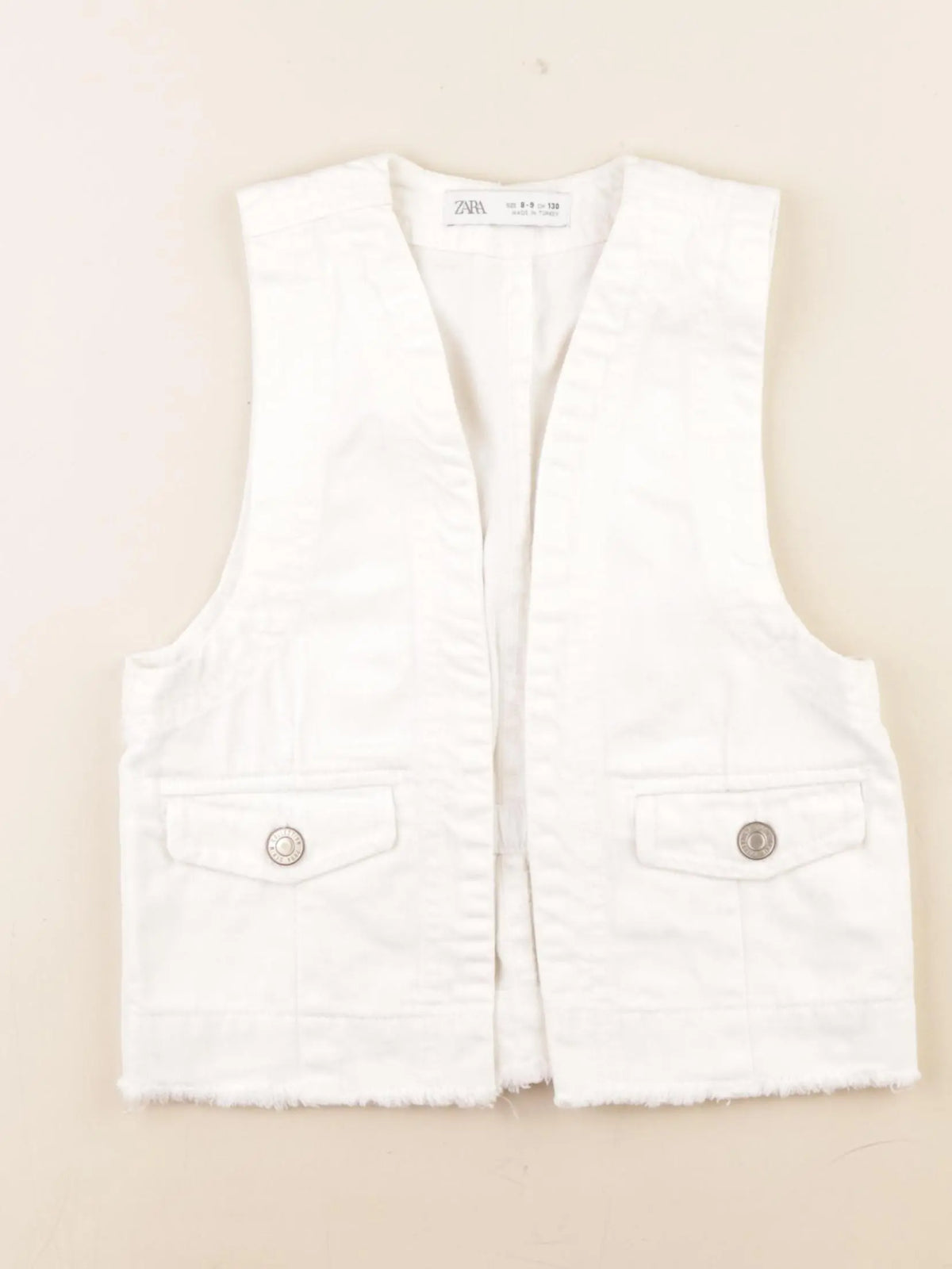 Zara - gilet blanc - 8/9 ans