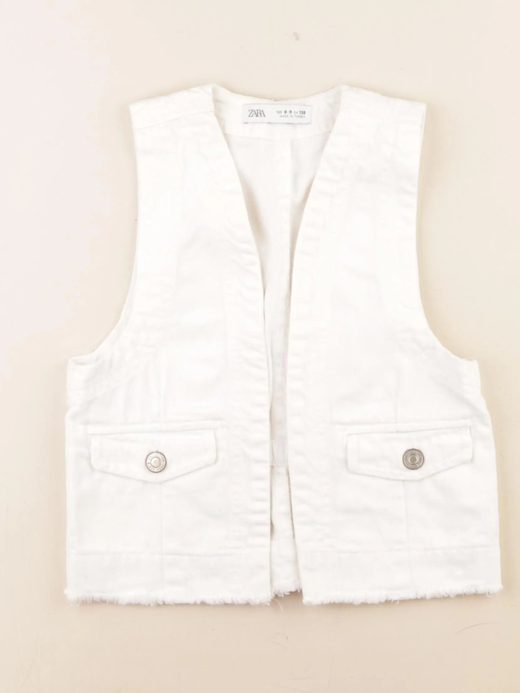 Zara - gilet blanc - 8/9 ans