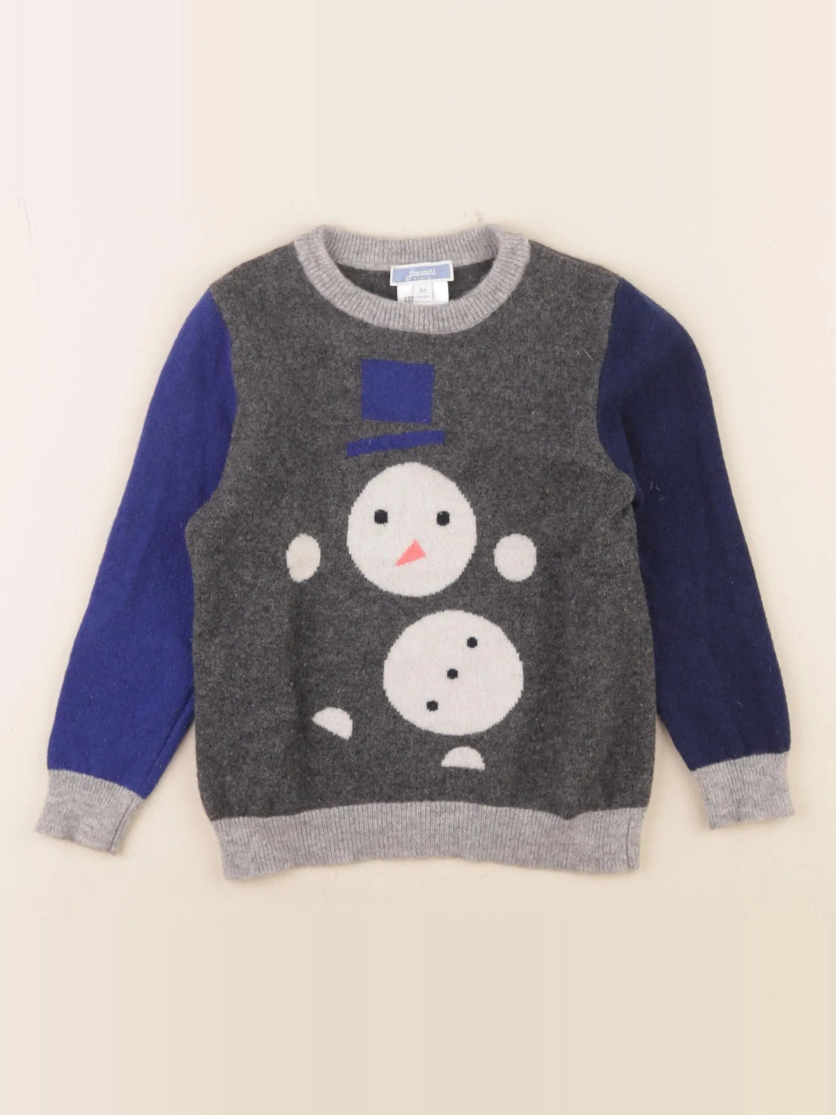 Jacadi - pull bleu, gris - 4 ans
