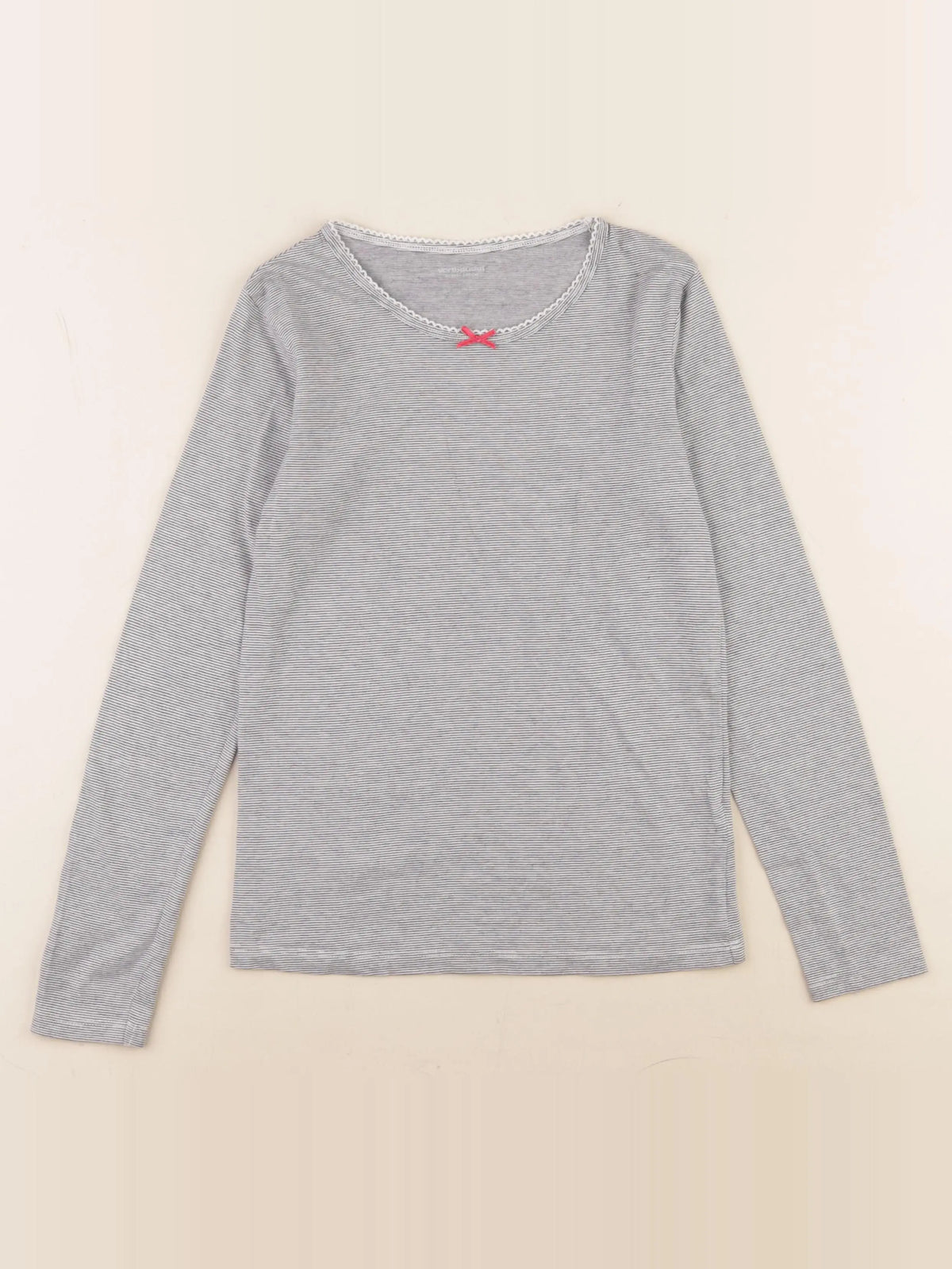 Vertbaudet - maillot de corps blanc, gris - 10 ans