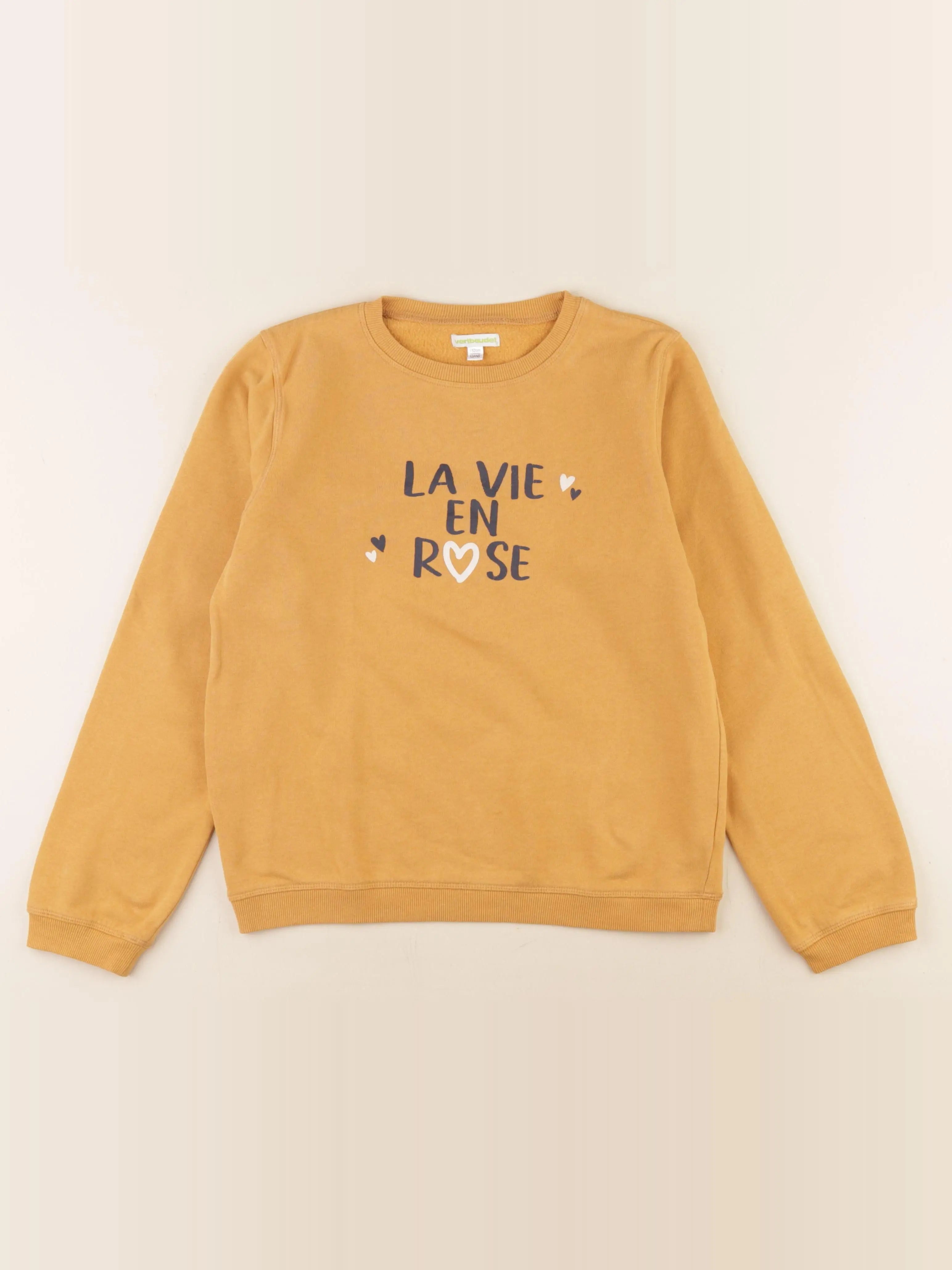 Vertbaudet - sweat jaune - 12 ans