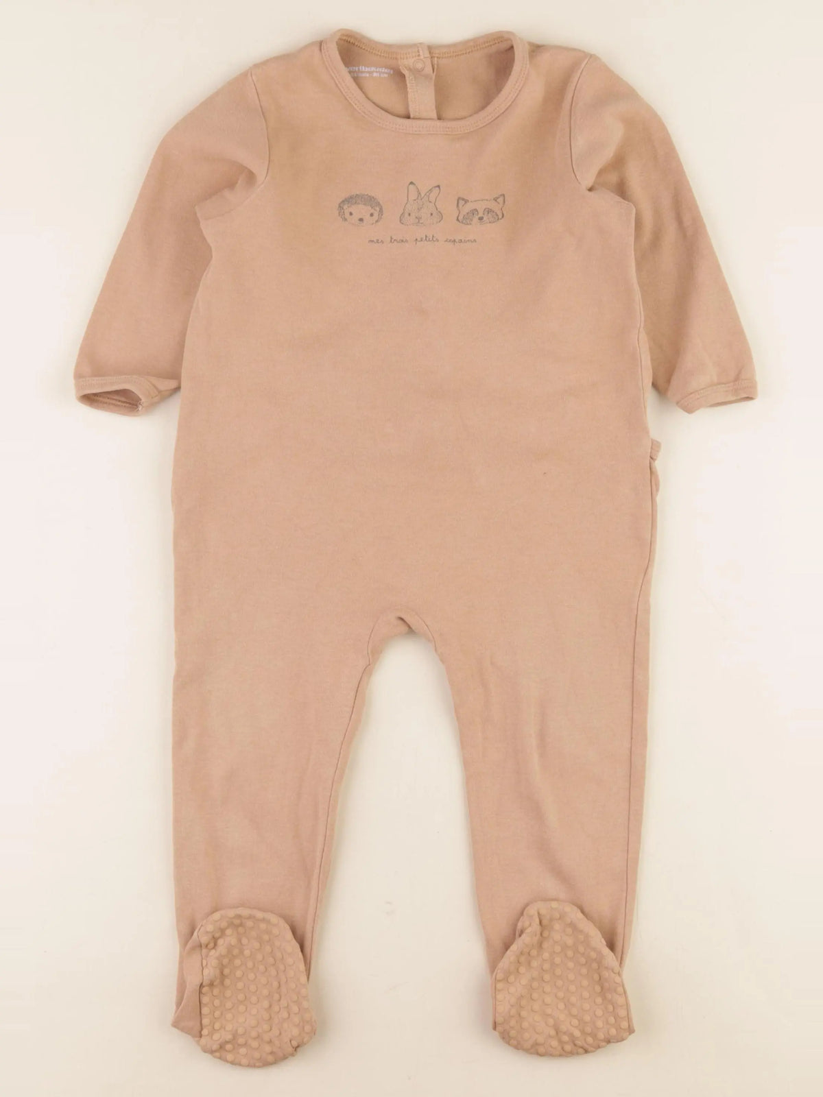 Vertbaudet - pyjama coton marron - 24 mois
