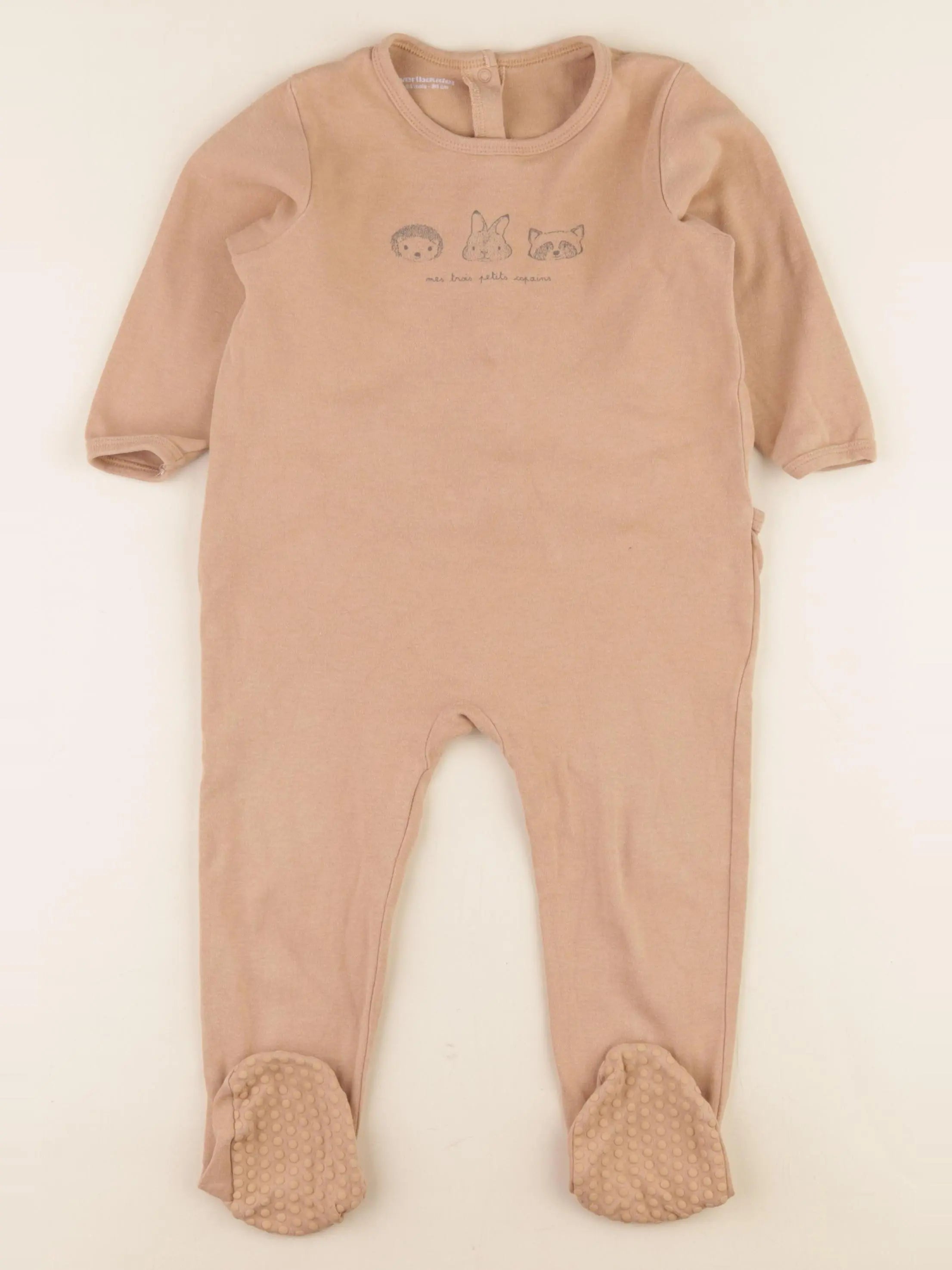 Vertbaudet - pyjama coton marron - 24 mois