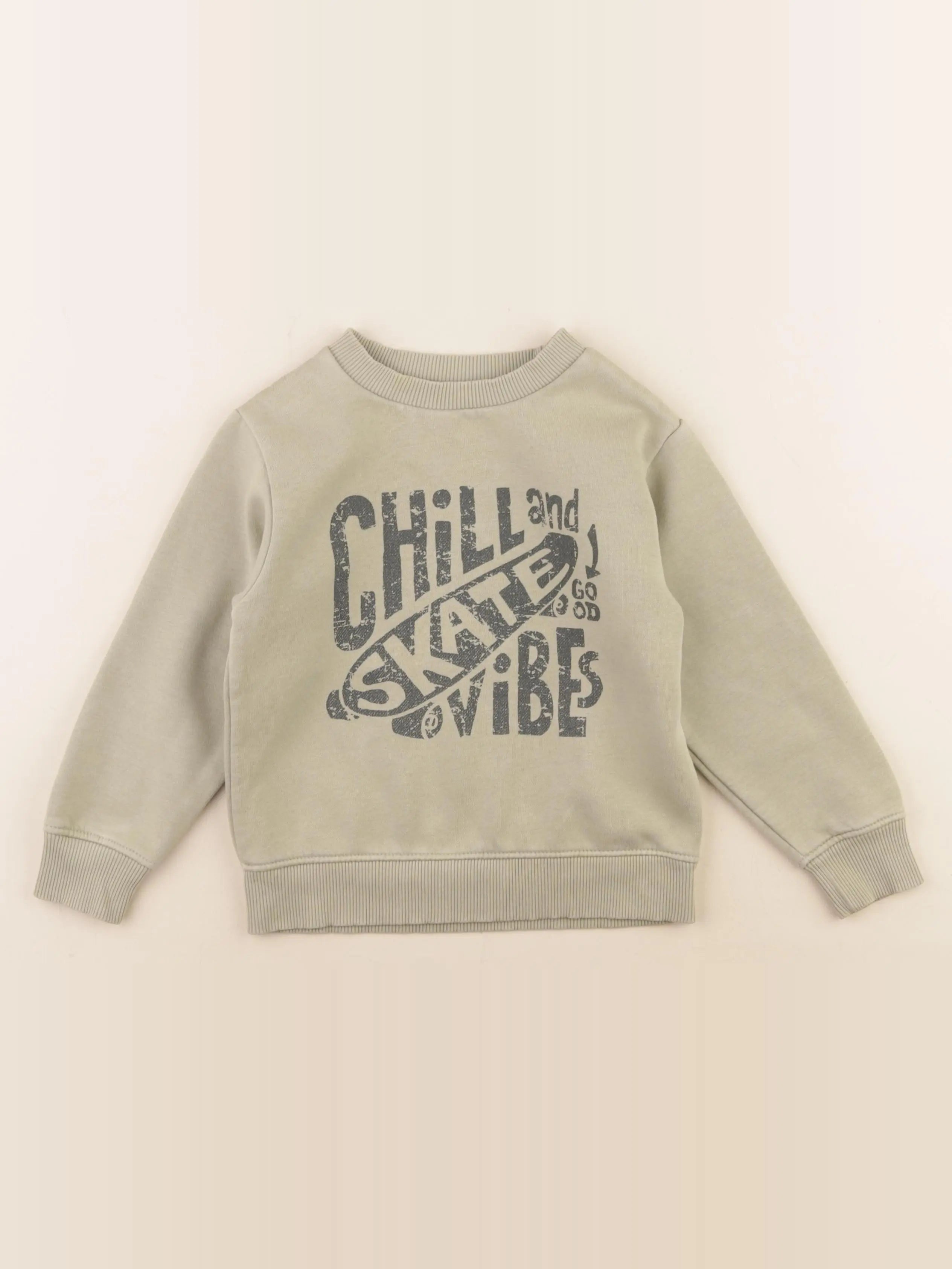 Vertbaudet - sweat vert - 5 ans