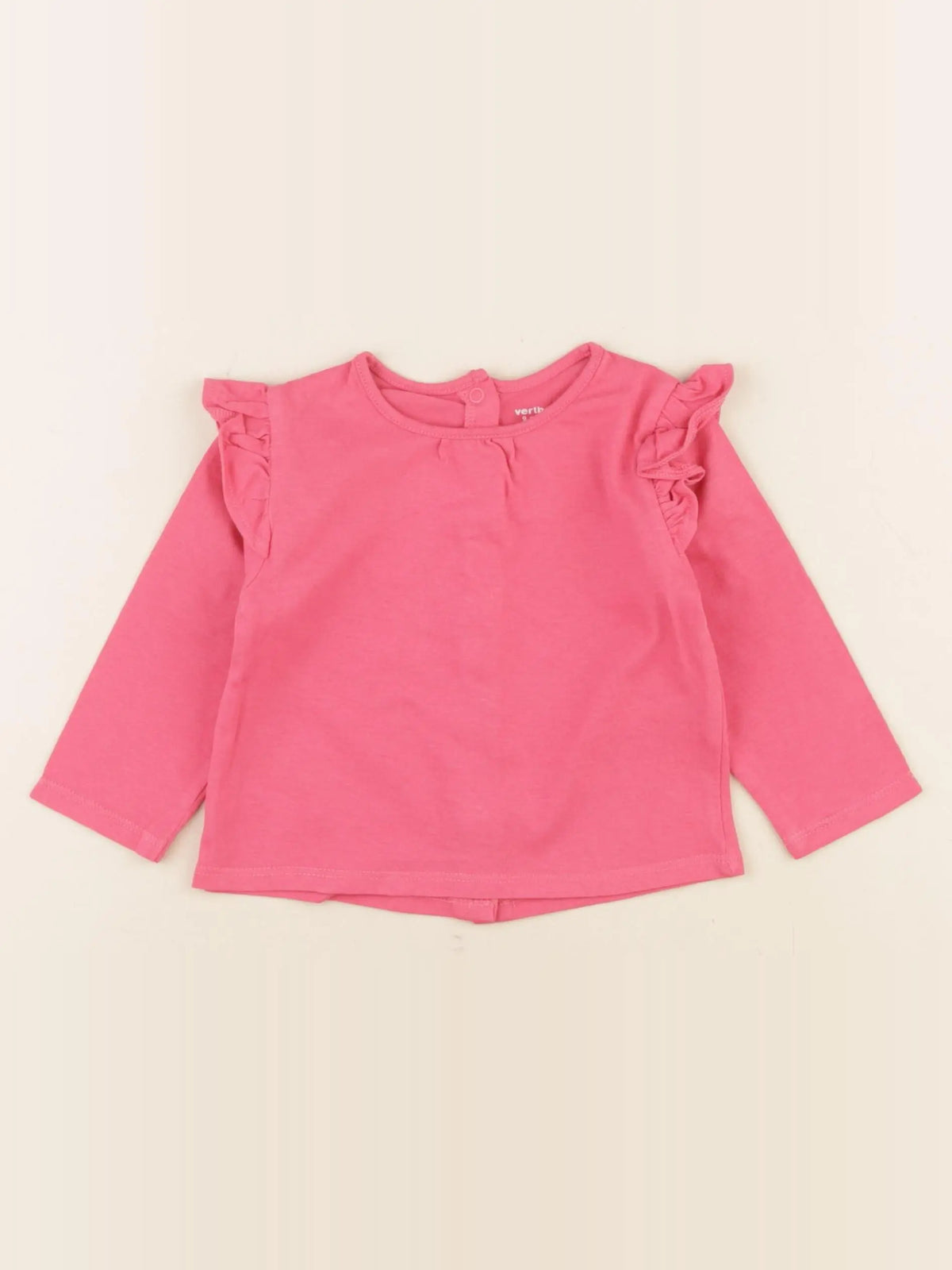 Vertbaudet - tee-shirt rose - 9 mois
