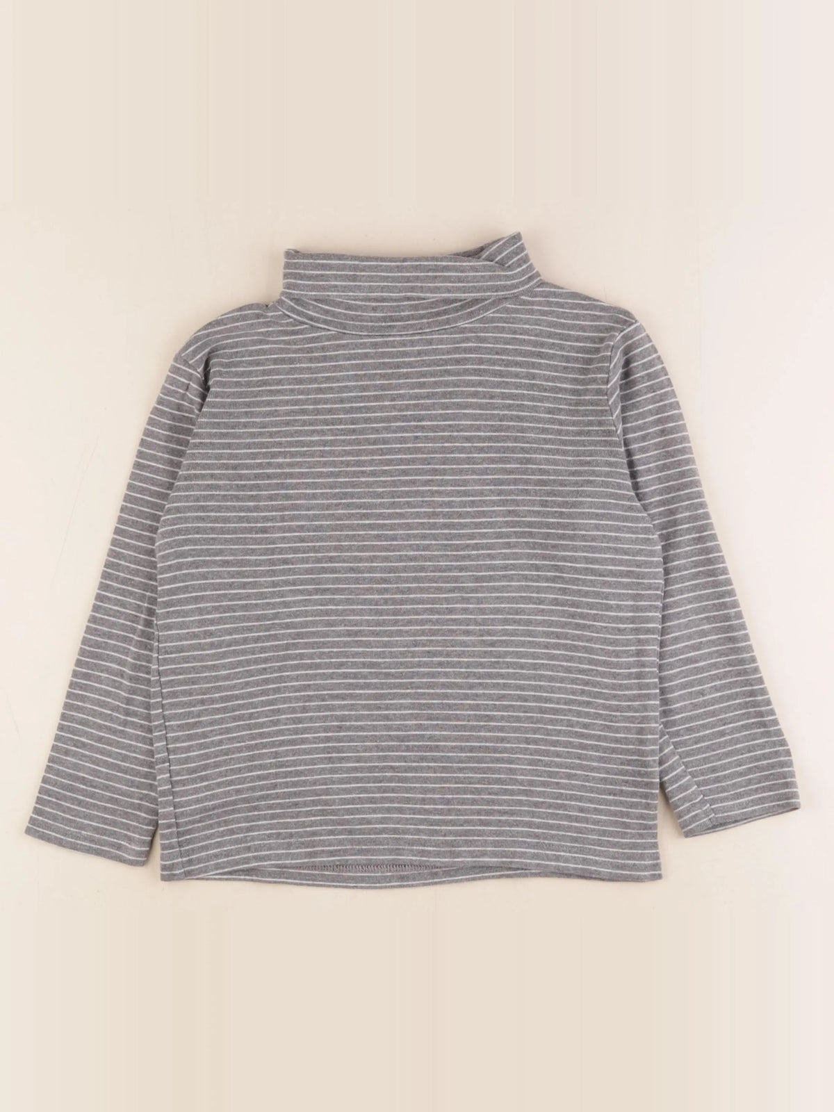 Vertbaudet - sous-pull gris - 8 ans