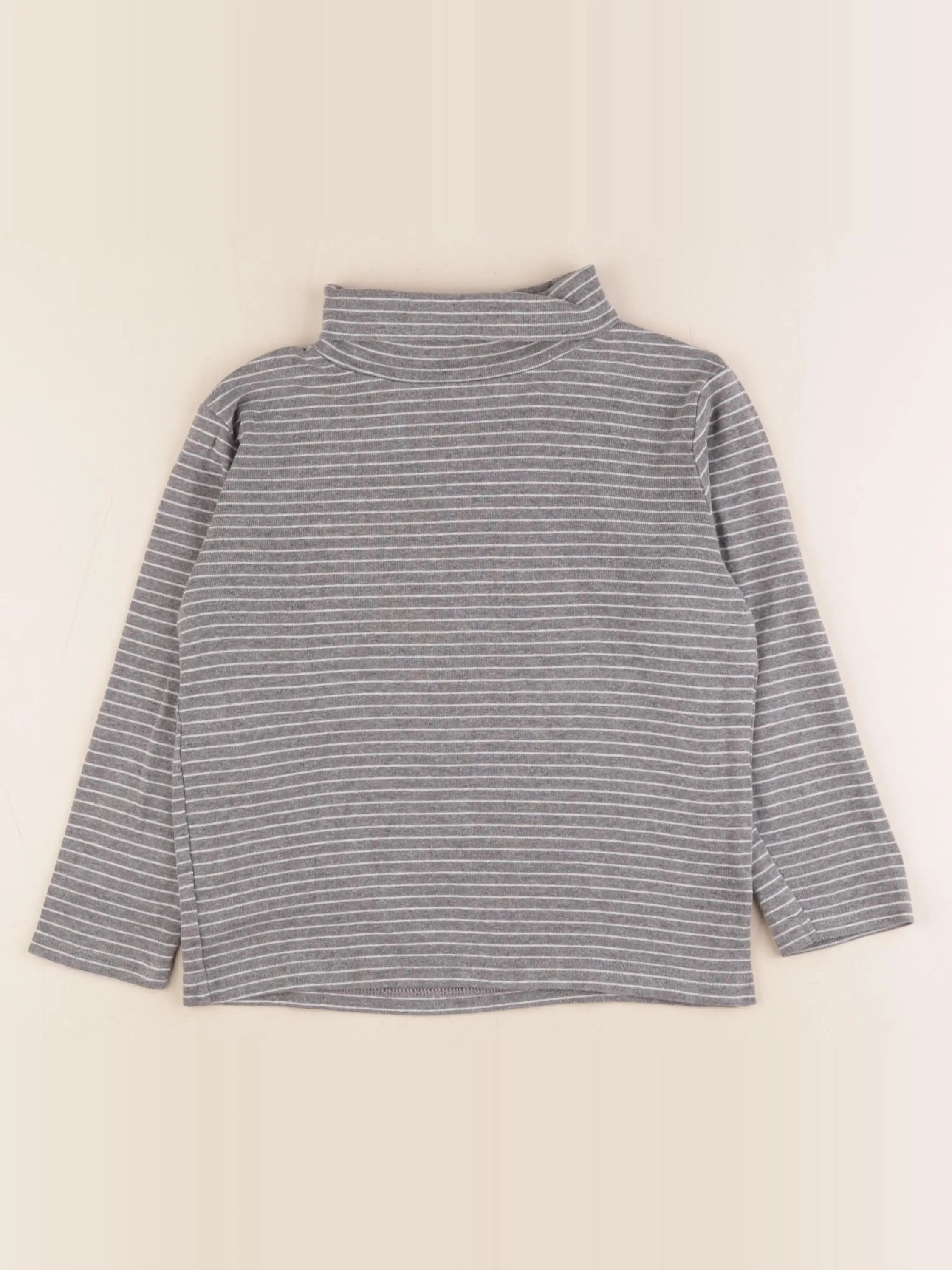 Vertbaudet - sous-pull gris - 8 ans
