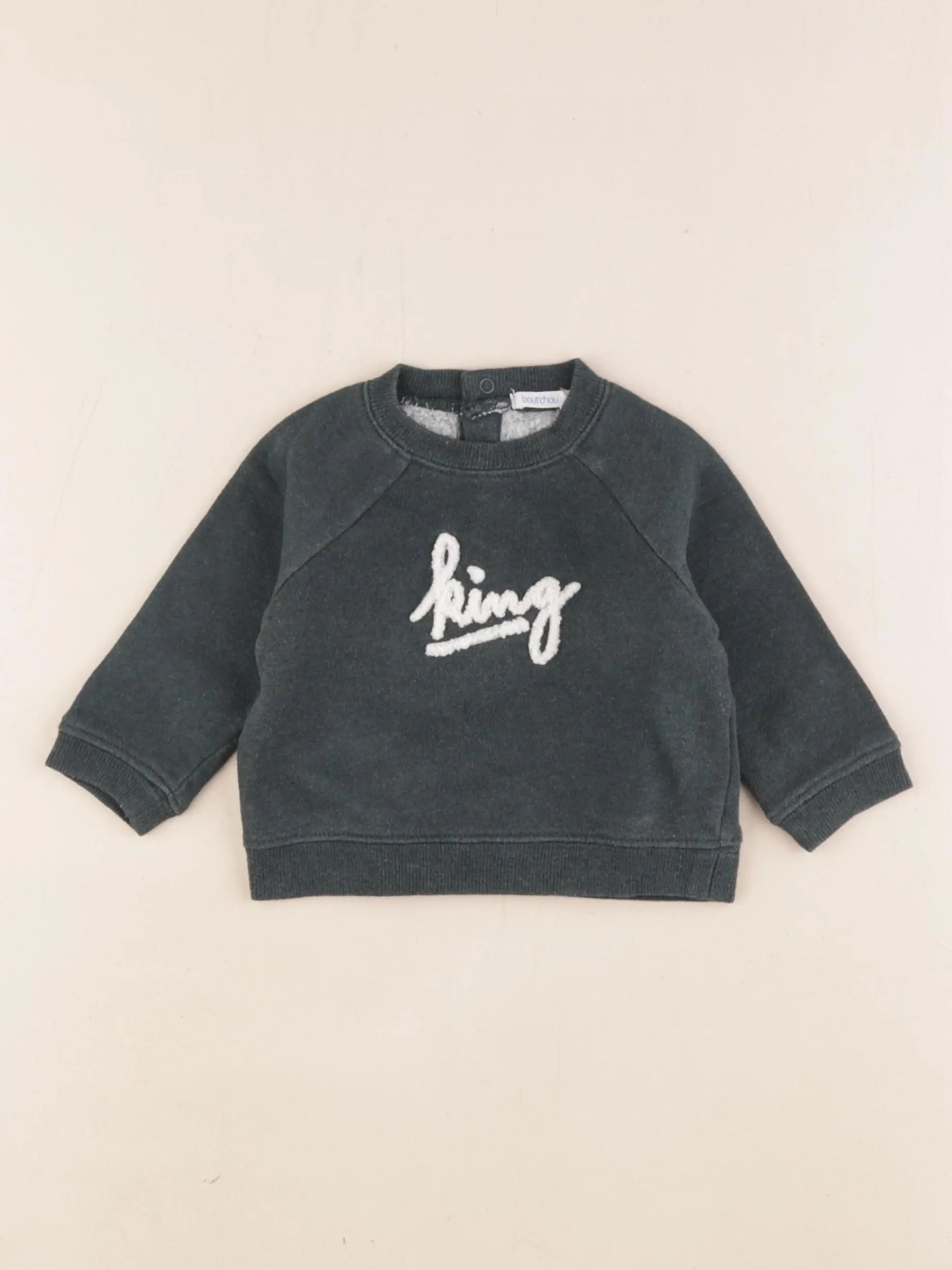 Boutchou - sweat vert - 6 mois
