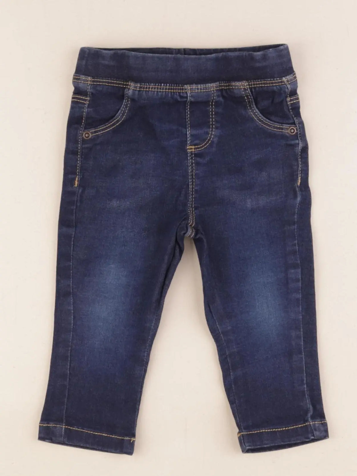 Vertbaudet - jegging bleu - 9 mois