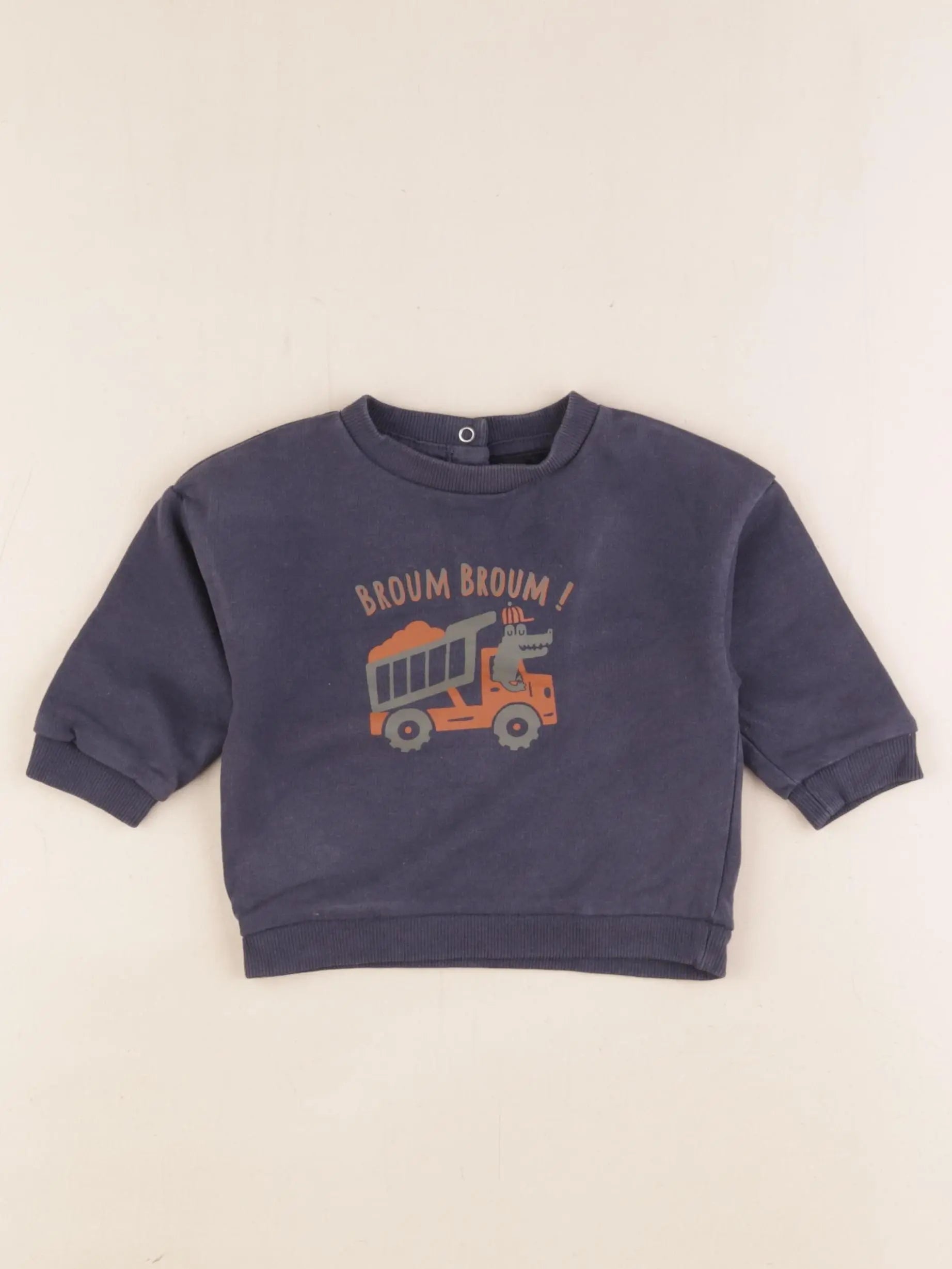Vertbaudet - sweat bleu - 6 mois