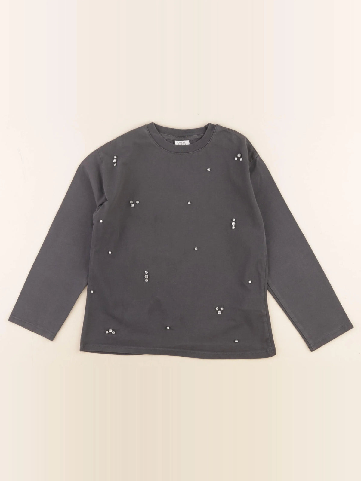 Zara - tee-shirt taupe - 8/9 ans