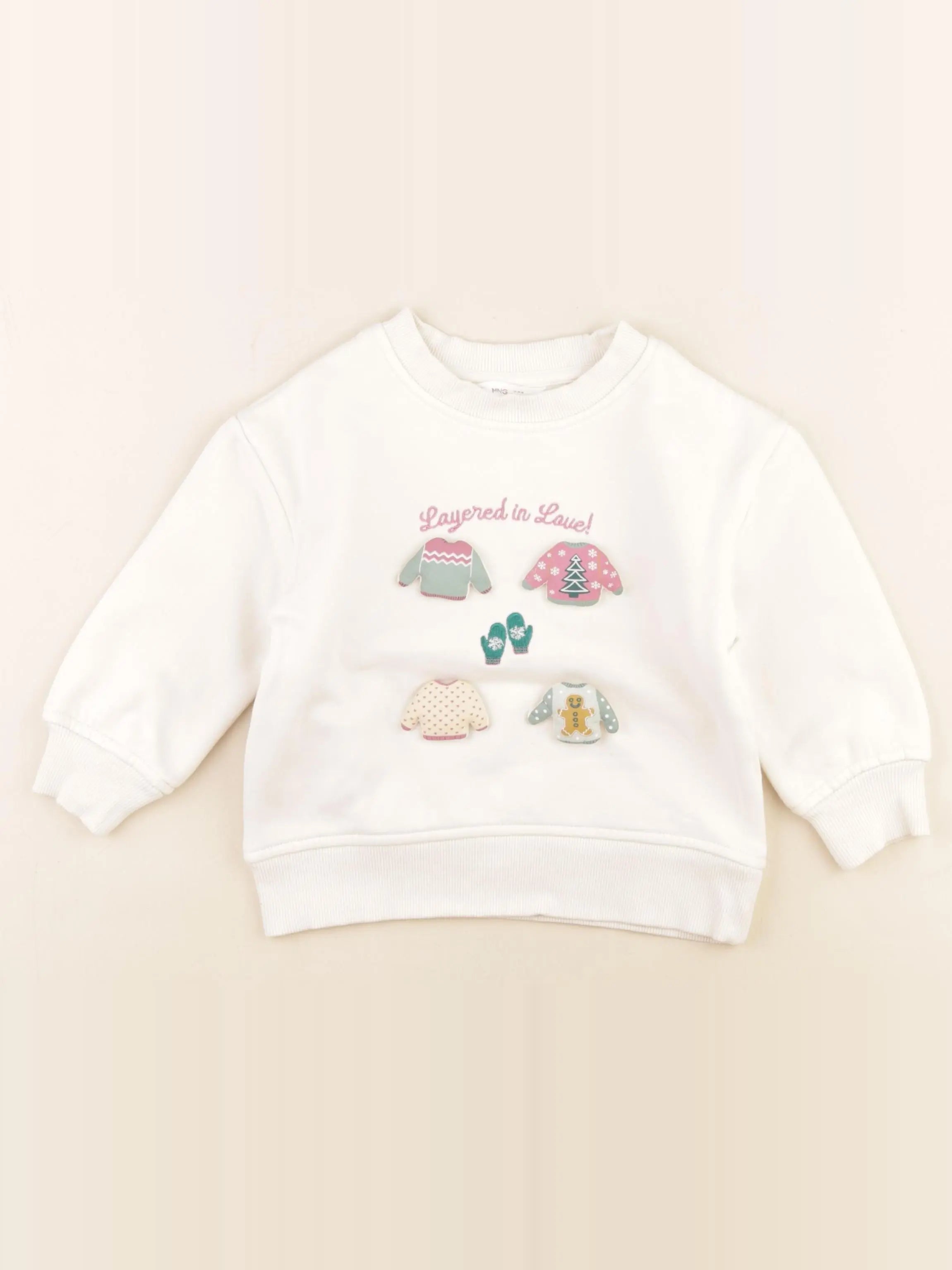 Mango - sweat beige - 18/24 mois