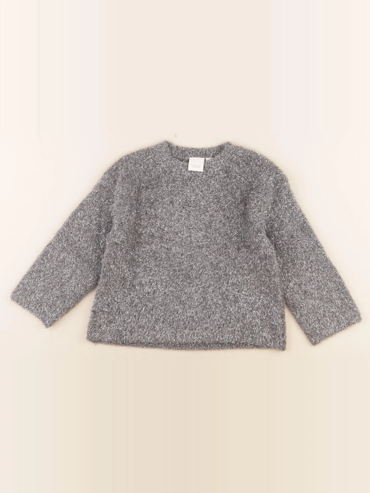 Zara - pull gris, argent - 6 ans