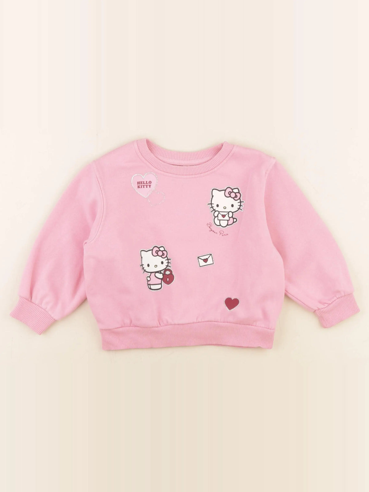 H&M - sweat rose - 18 mois