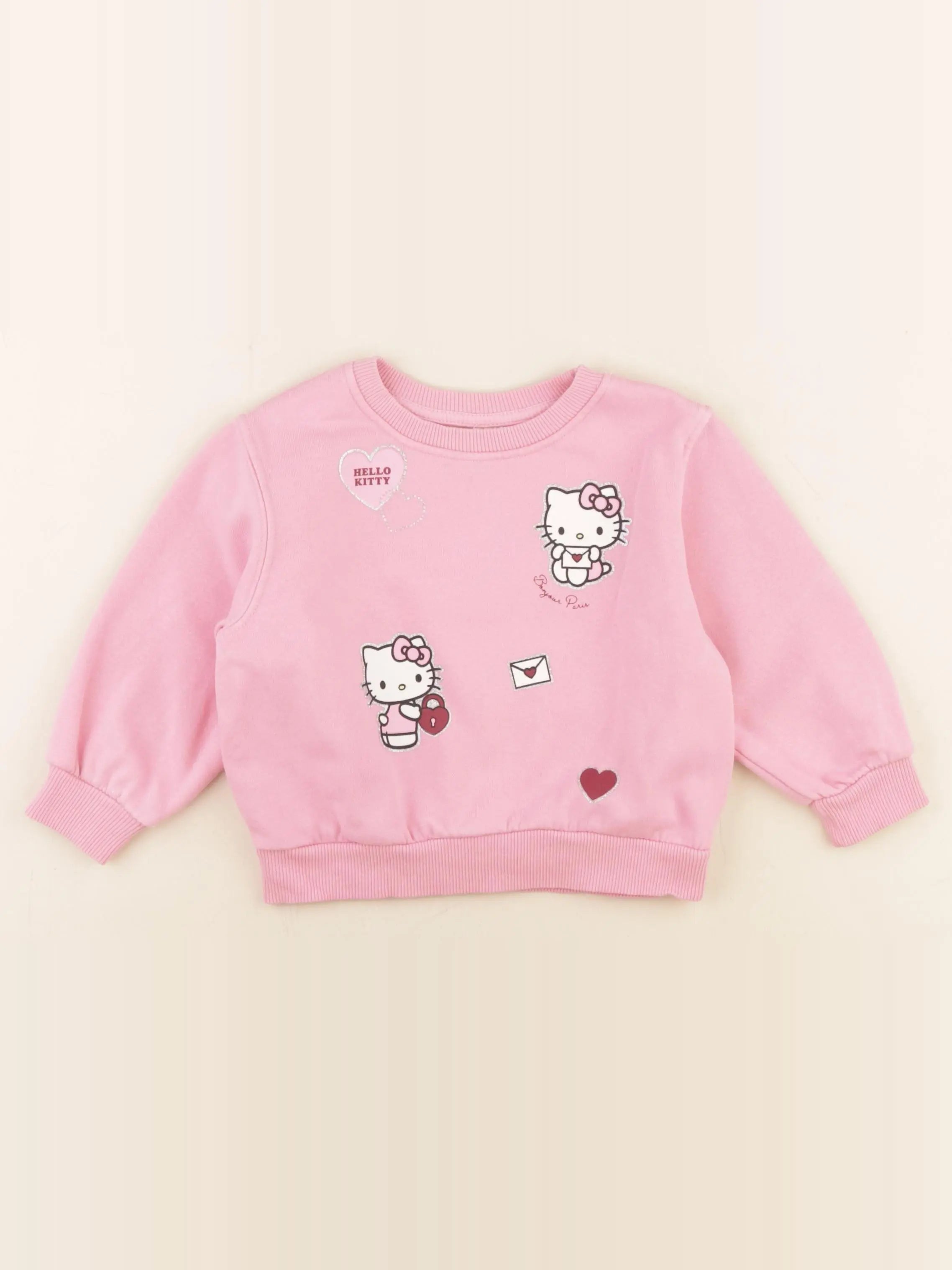 H&M - sweat rose - 18 mois
