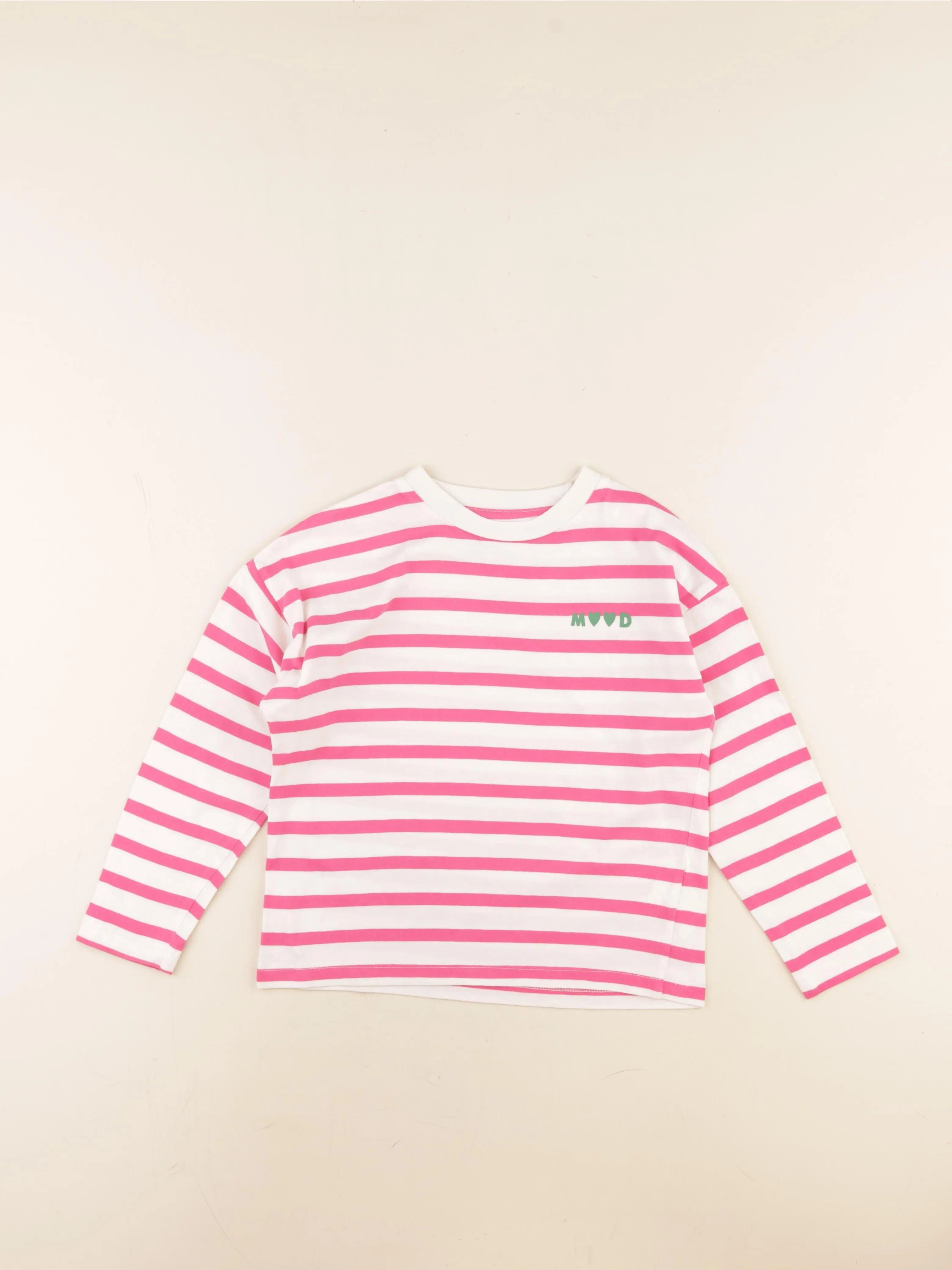 Monoprix - tee-shirt rose, blanc - 10 ans