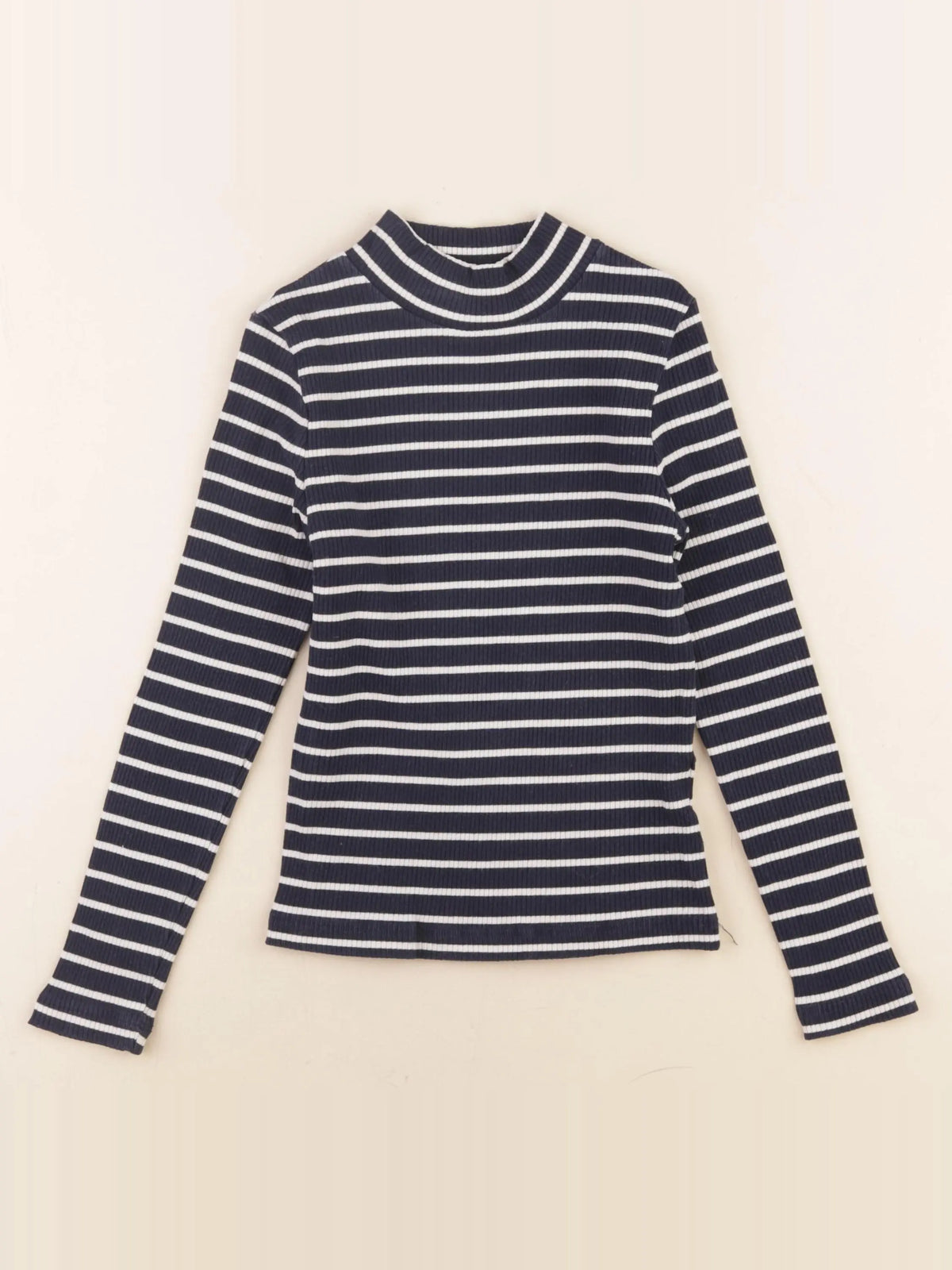 Monoprix - sous-pull blanc, bleu - 8 ans
