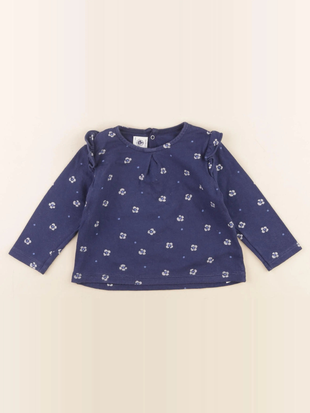 Petit Bateau - tee-shirt bleu - 24 mois