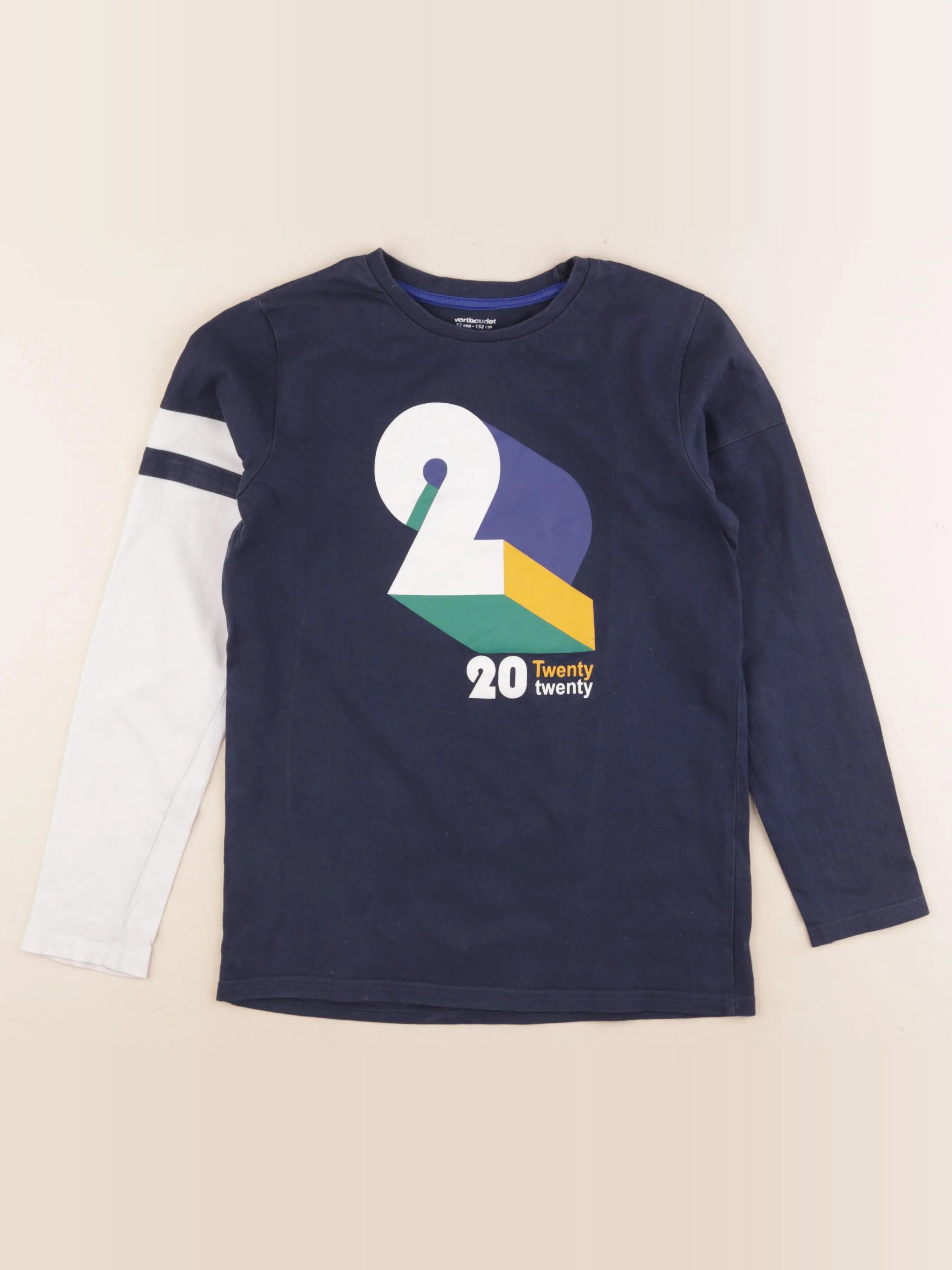 Vertbaudet - tee-shirt bleu - 12 ans
