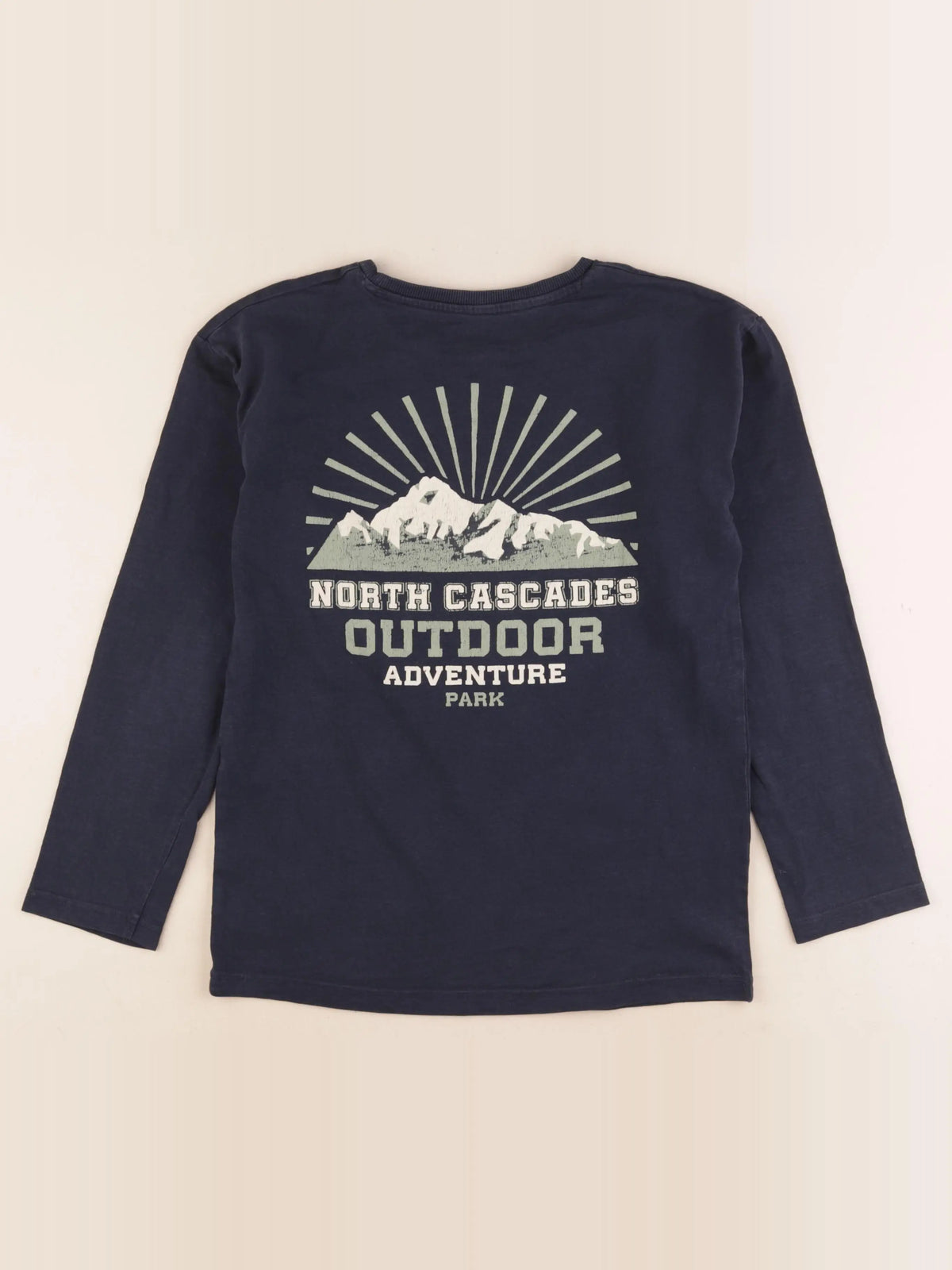 Vertbaudet - tee-shirt imprimé au dos bleu - 12 ans