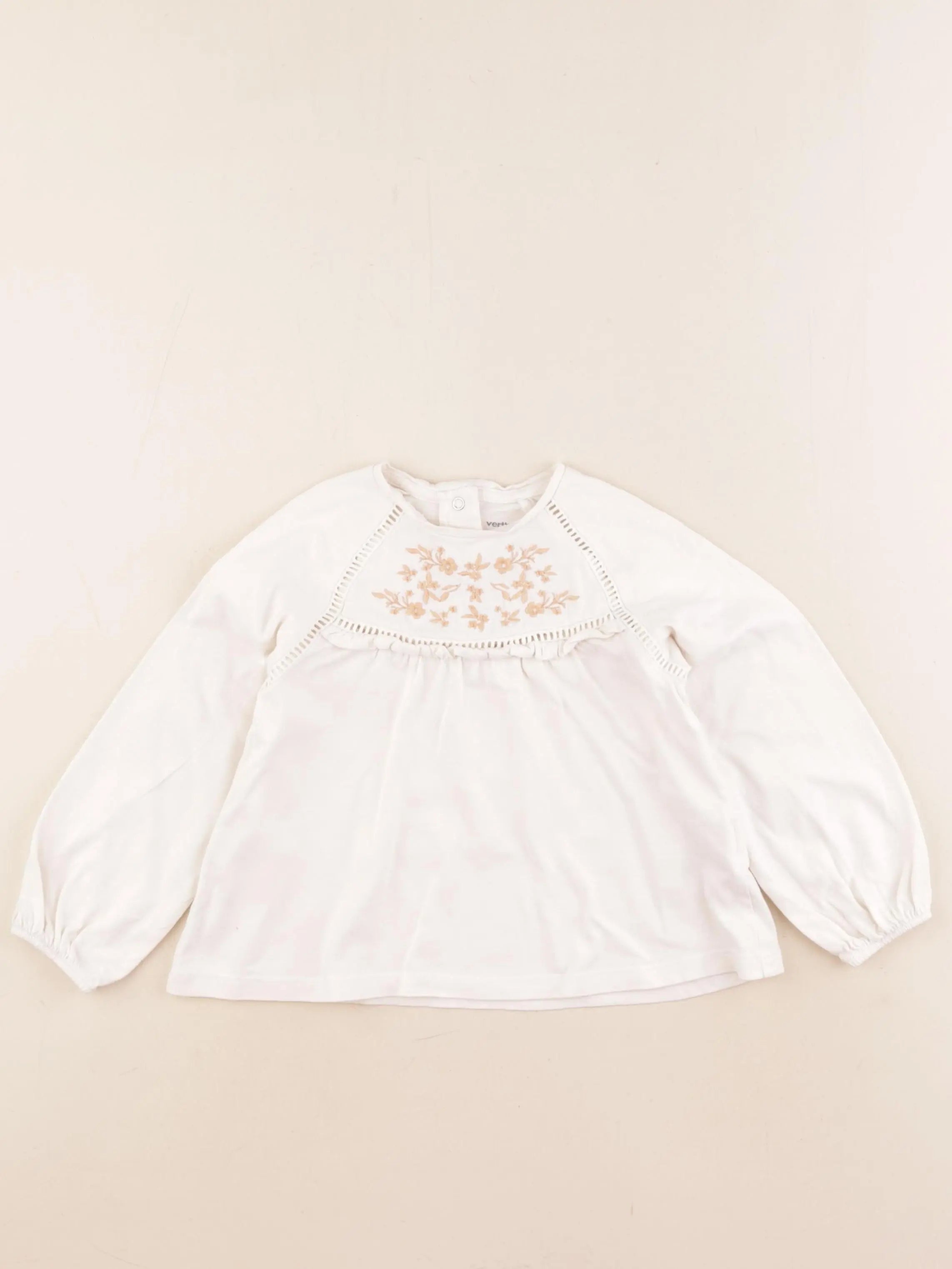 Vertbaudet - tee-shirt beige - 36 mois