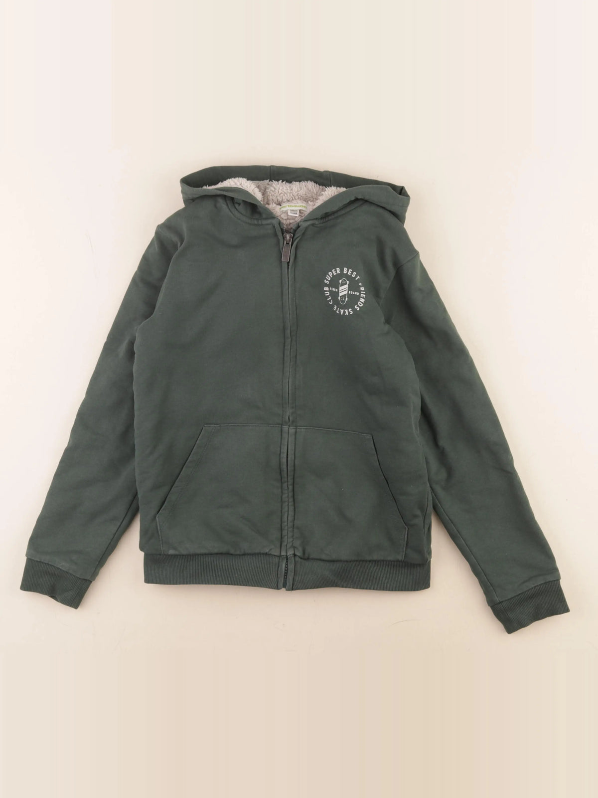 Vertbaudet - sweat vert - 10 ans