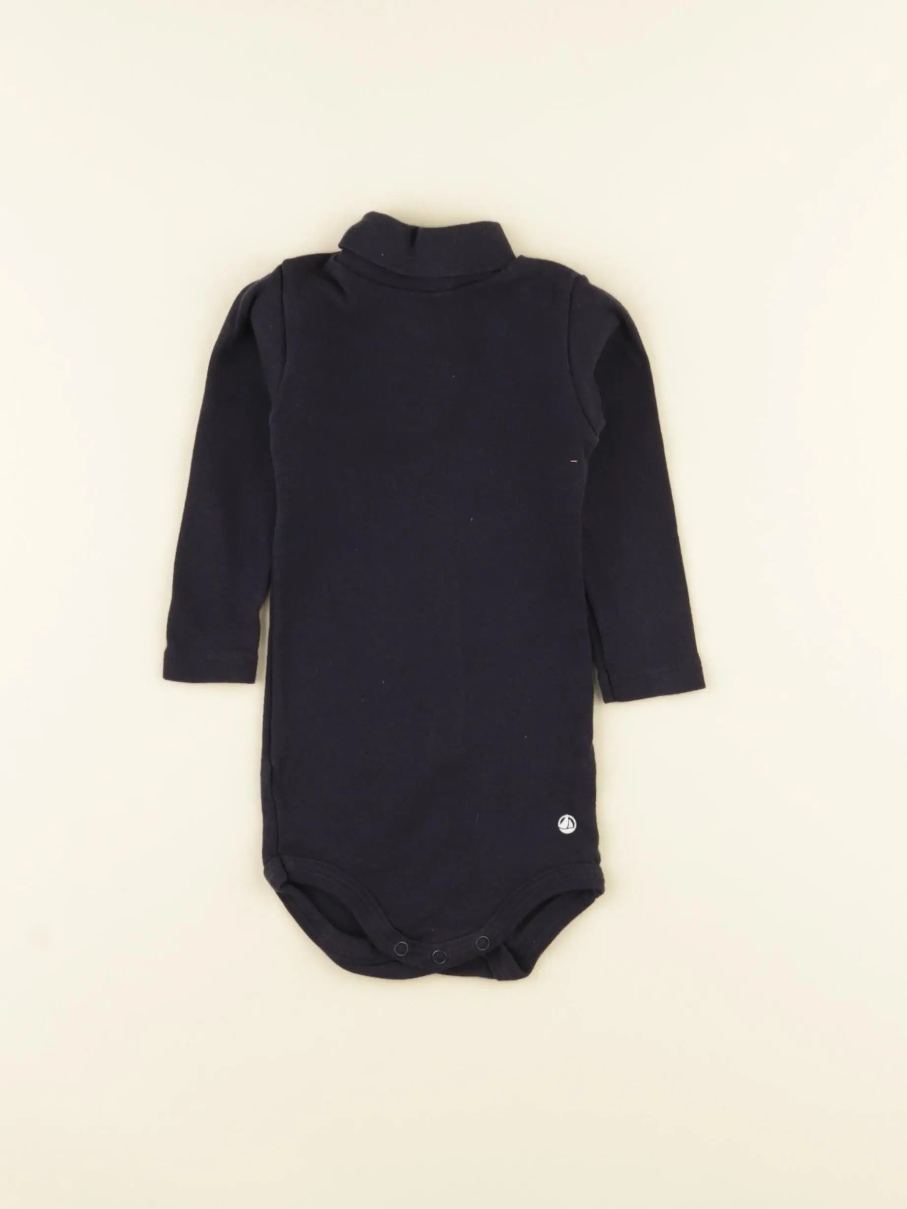 Petit Bateau - body à col bleu - 6 mois