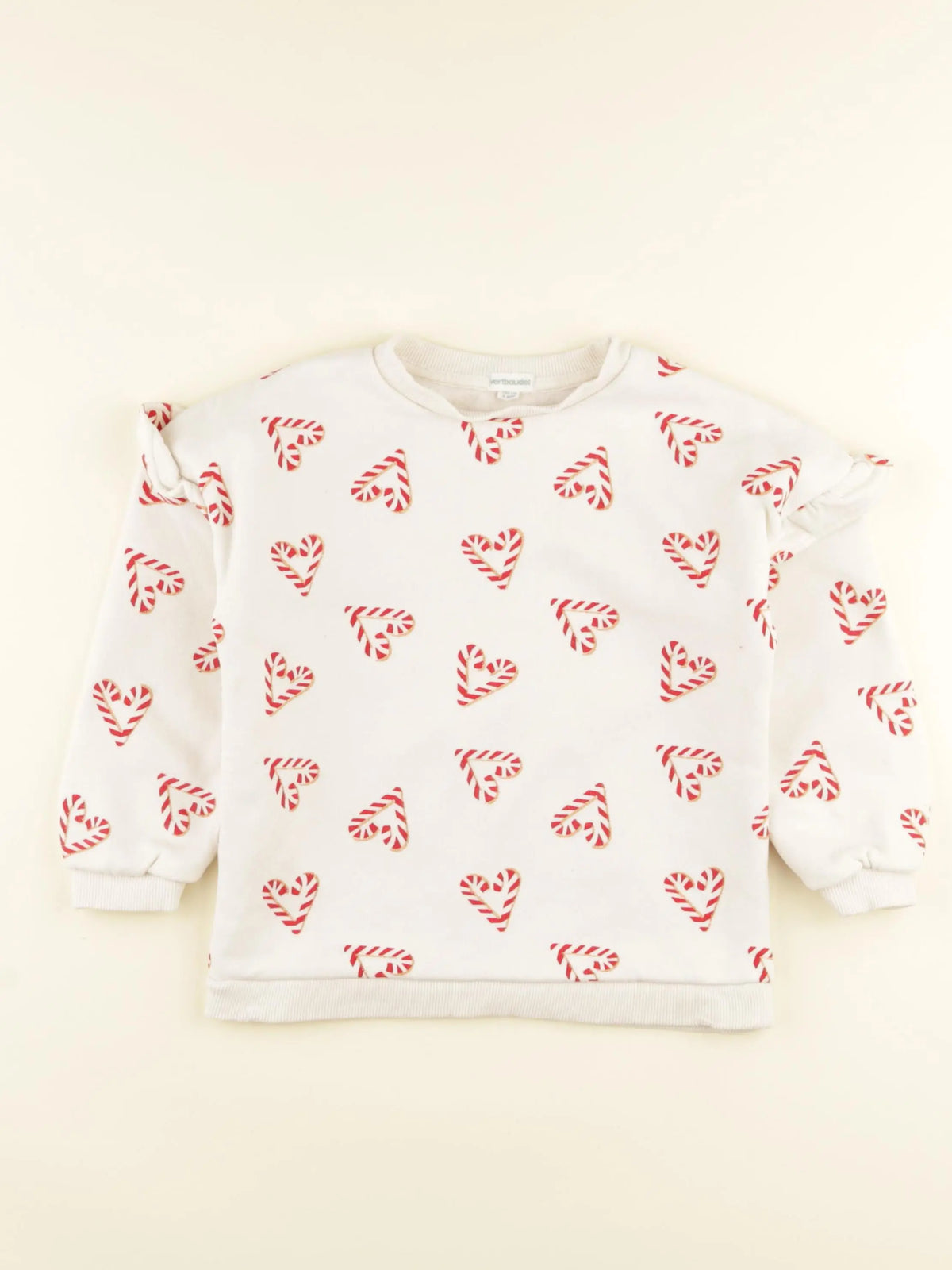 Vertbaudet - sweat rouge, or - 4 ans