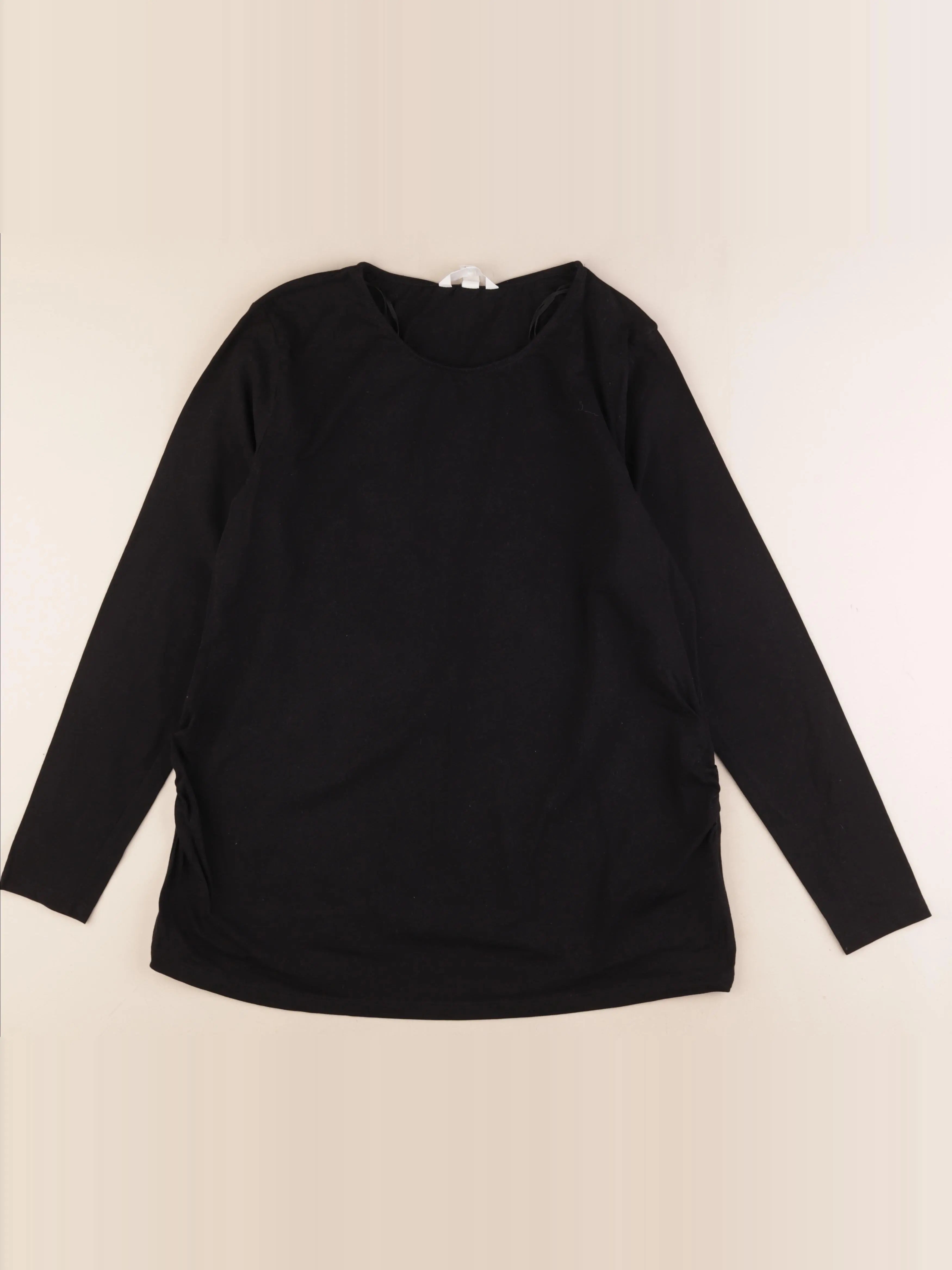 H&M - tee-shirt grossesse noir - xl