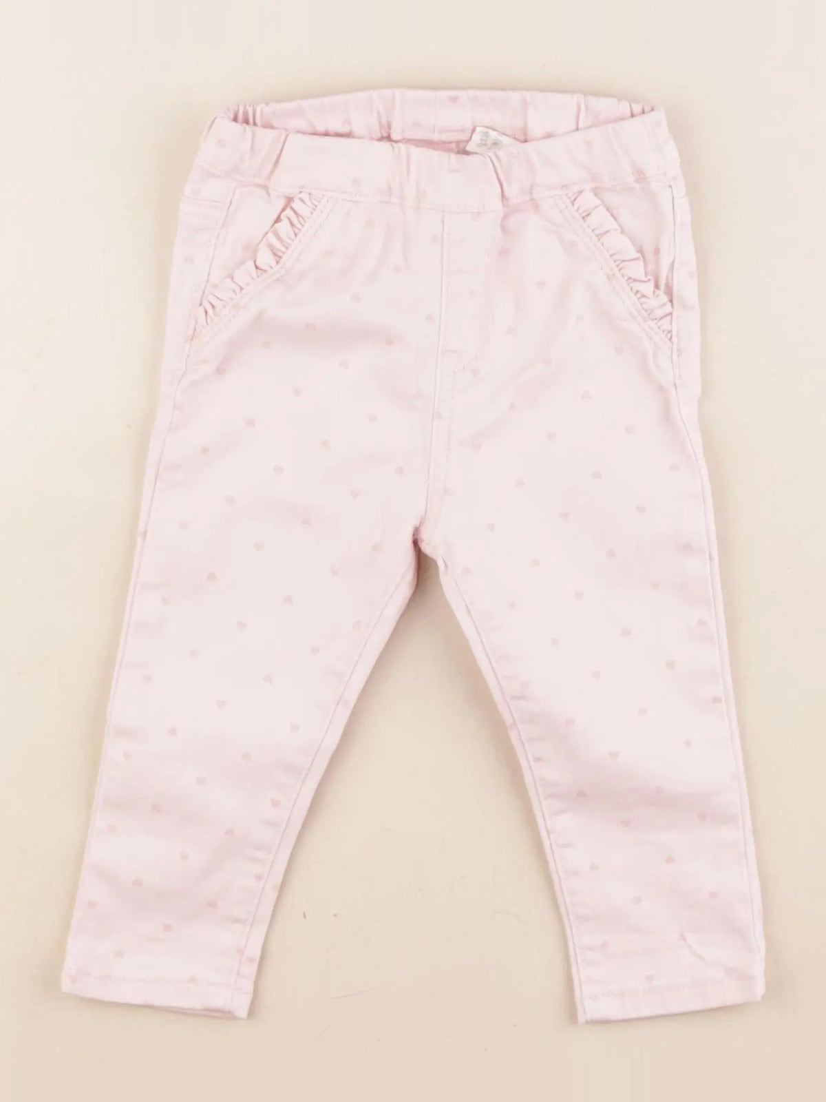 H&M - jegging rose - 9/12 mois