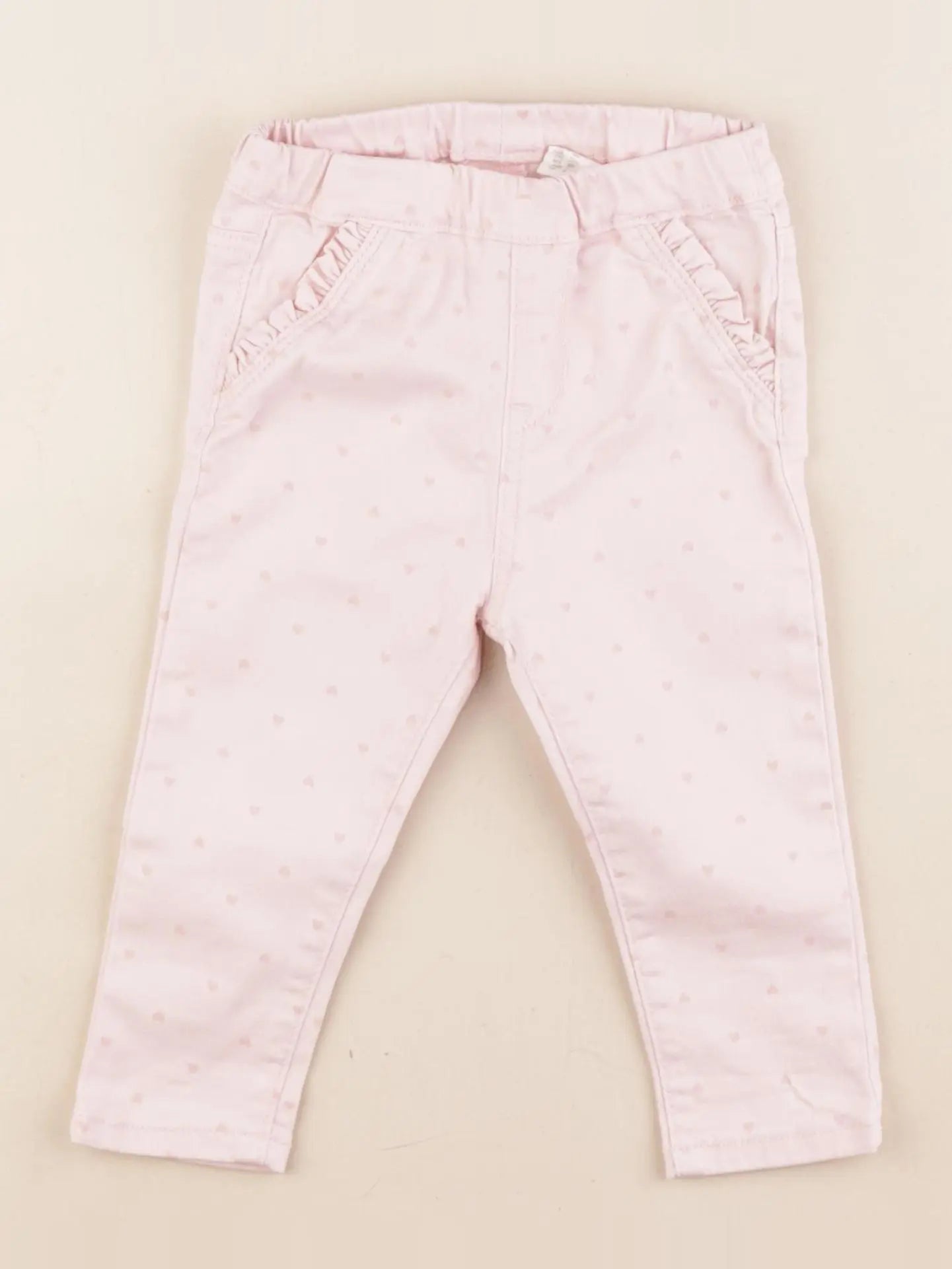 H&M - jegging rose - 9/12 mois