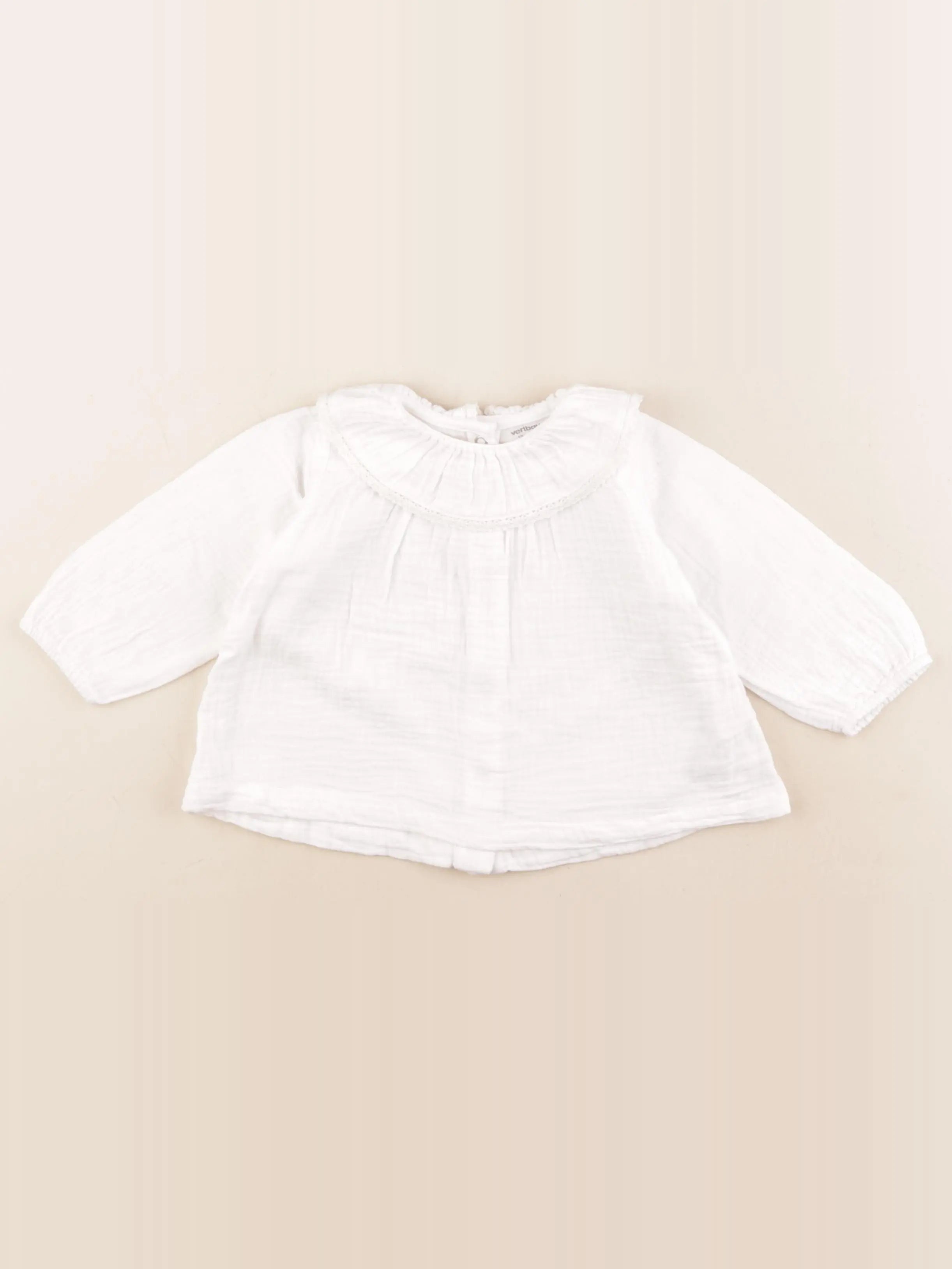 Vertbaudet - blouse blanc - 12 mois