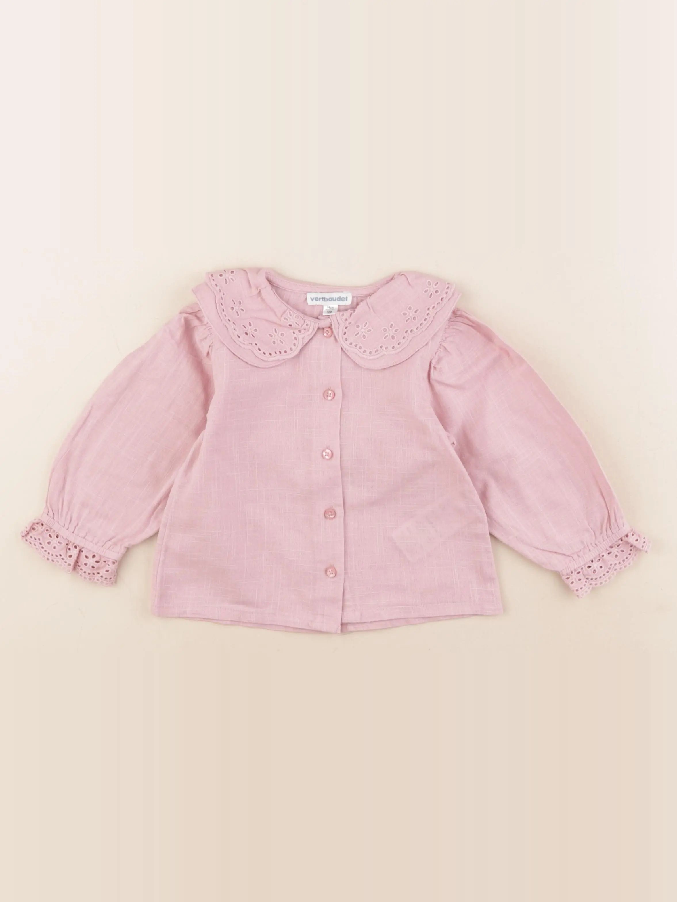 Vertbaudet - blouse rose - 12 mois