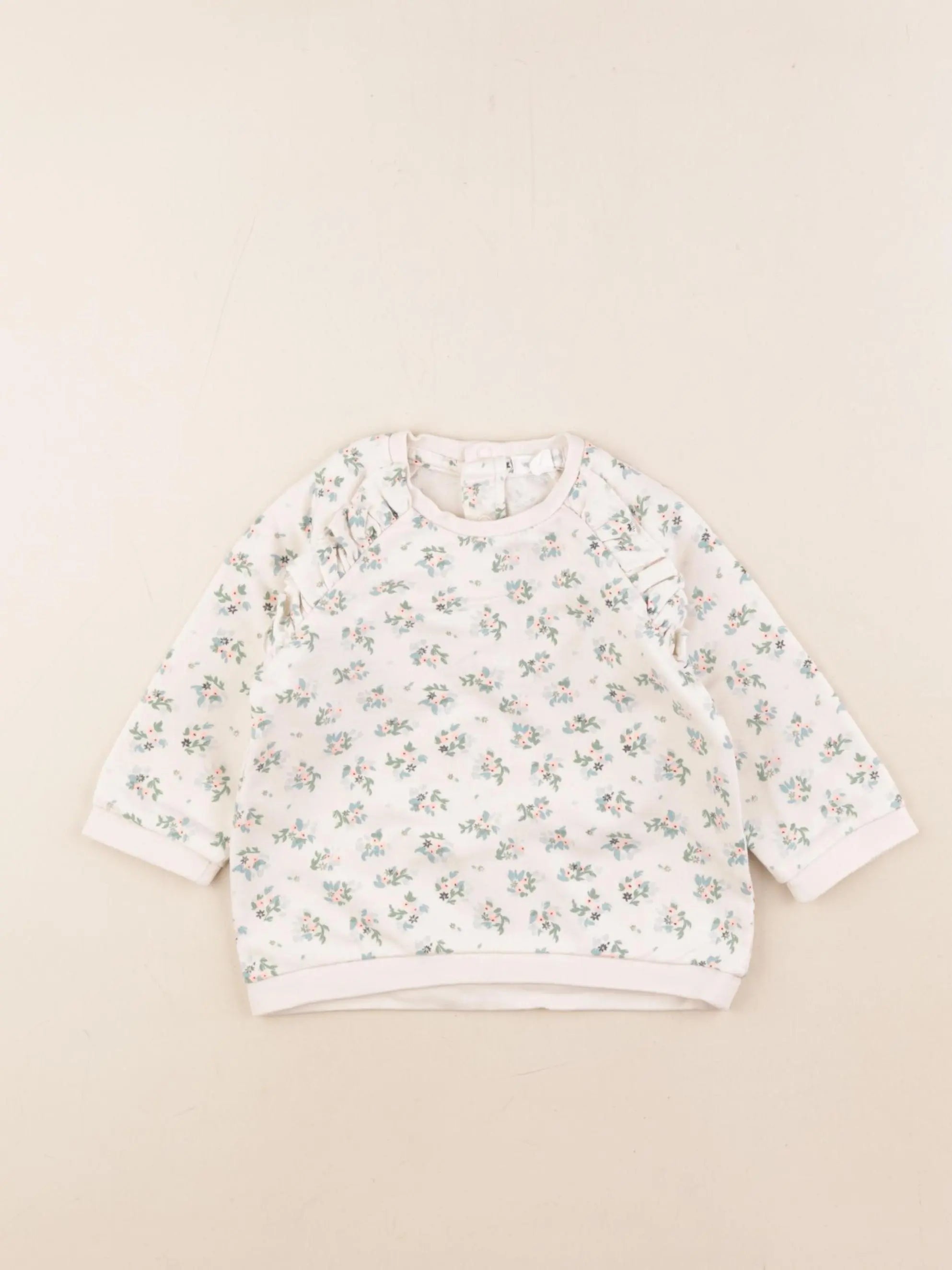 Vertbaudet - sweat beige - 9 mois