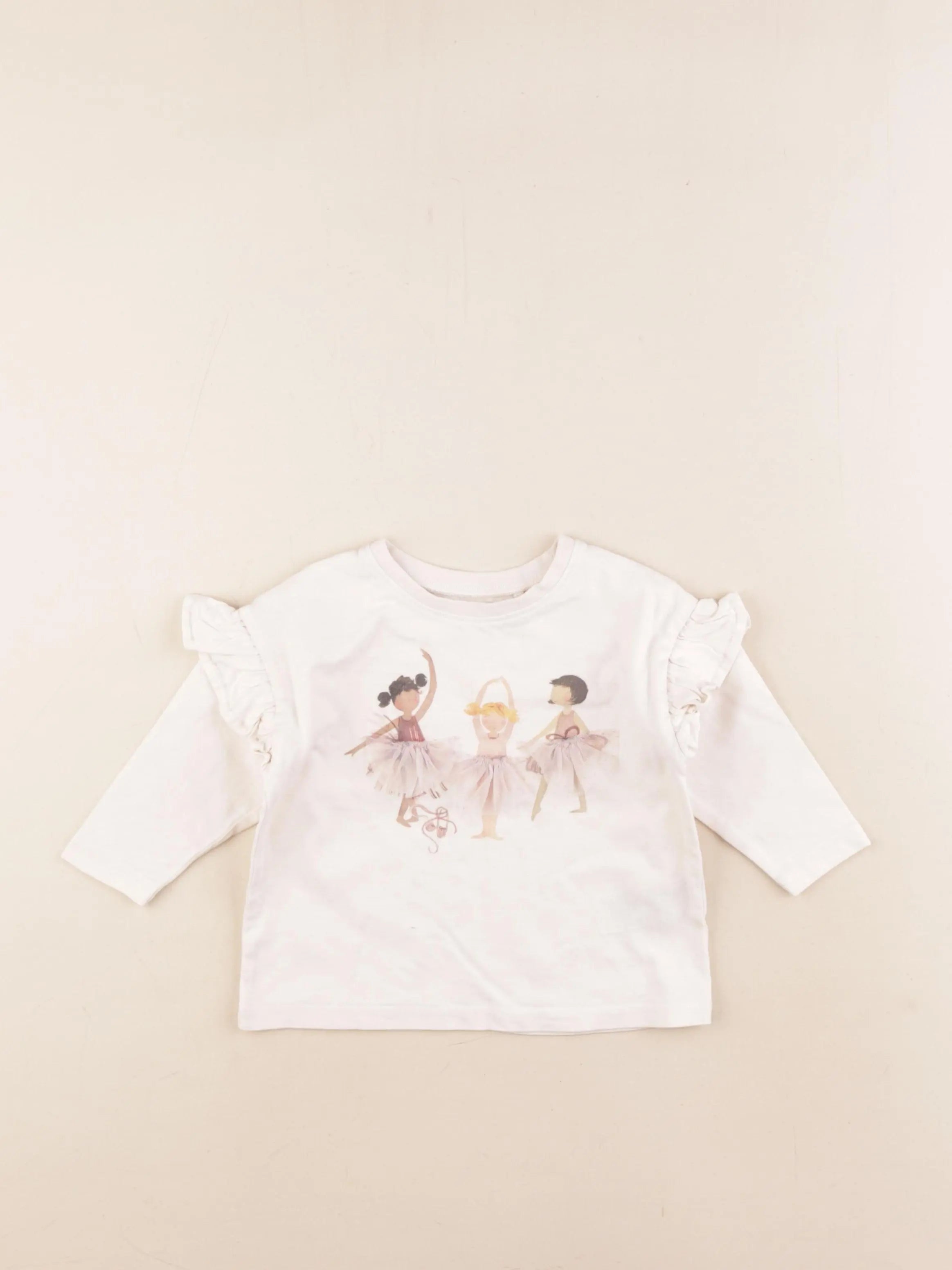 Next - tee-shirt beige - 6/9 mois