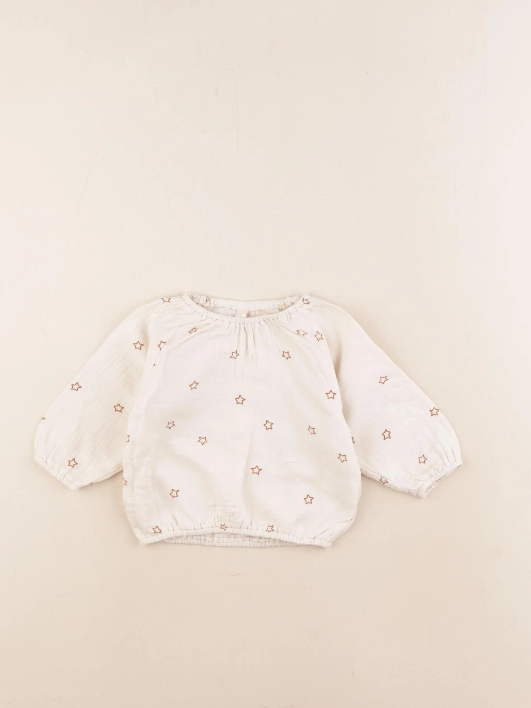 Quincy Mae - blouse beige - 3/6 mois