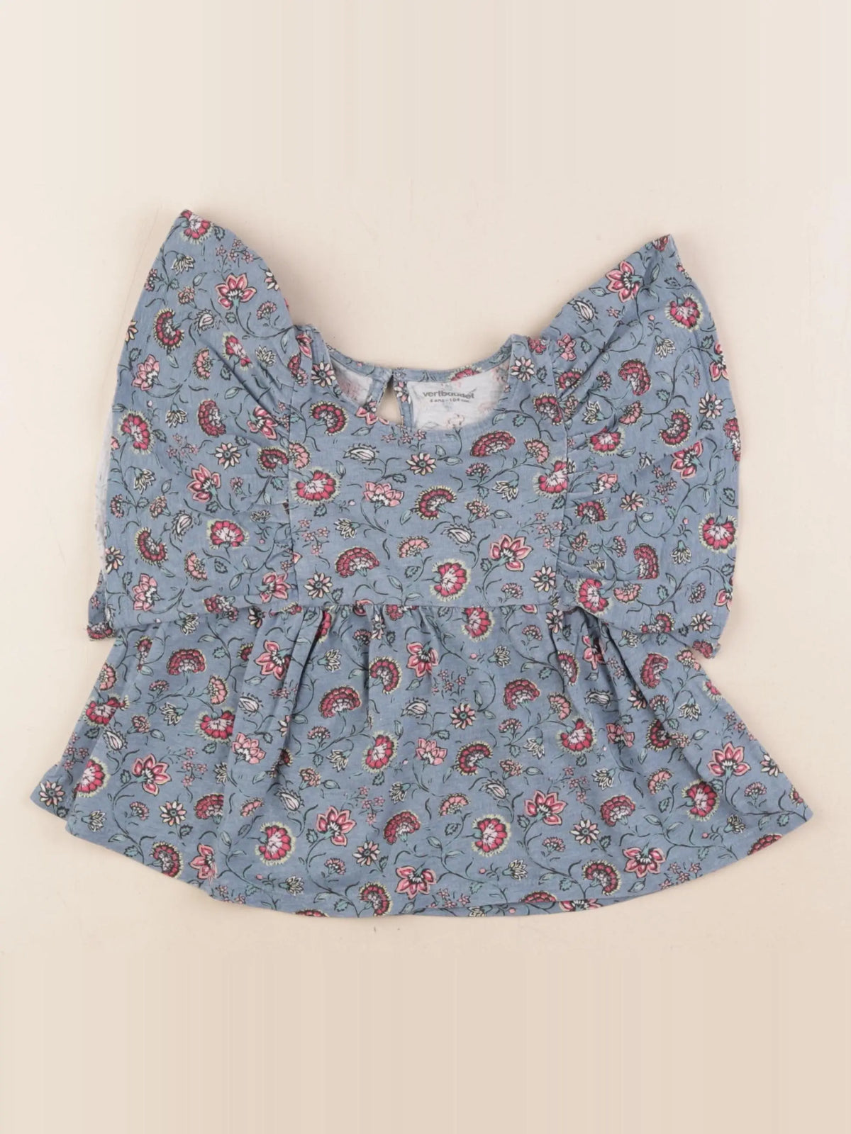 Vertbaudet - blouse bleu - 4 ans