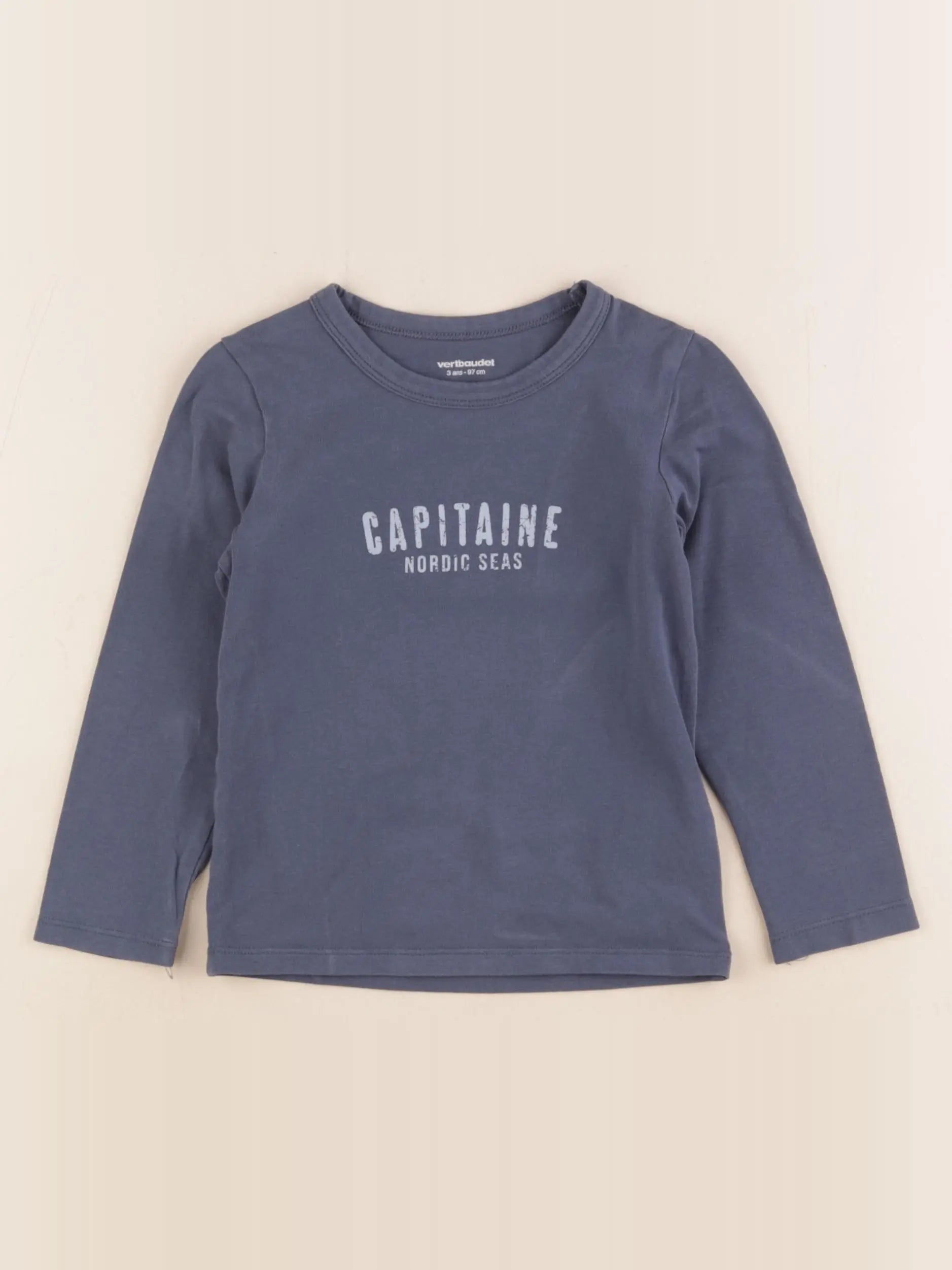 Vertbaudet - tee-shirt bleu - 3 ans