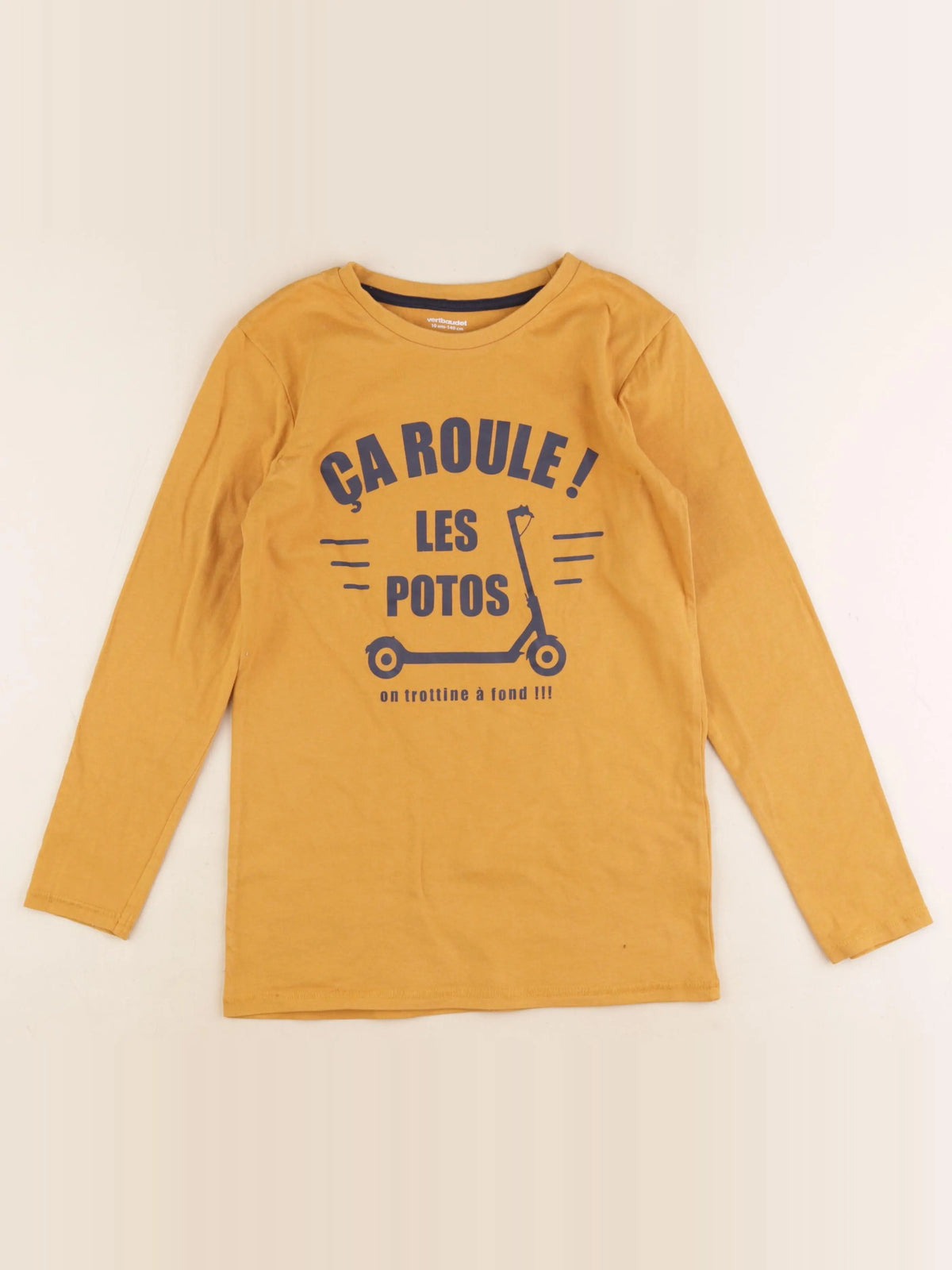 Vertbaudet - tee-shirt jaune - 10 ans