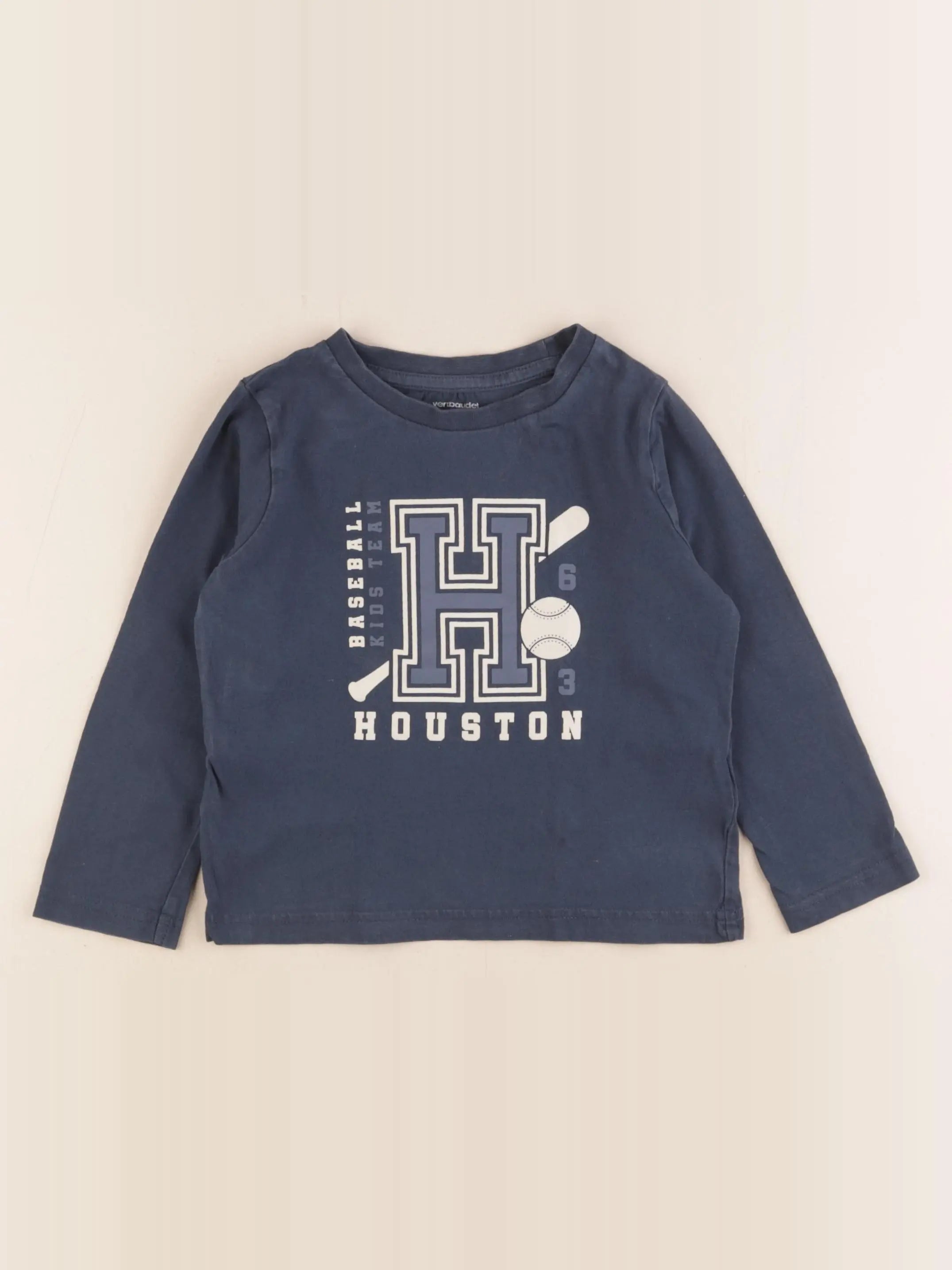 Vertbaudet - tee-shirt bleu - 4 ans