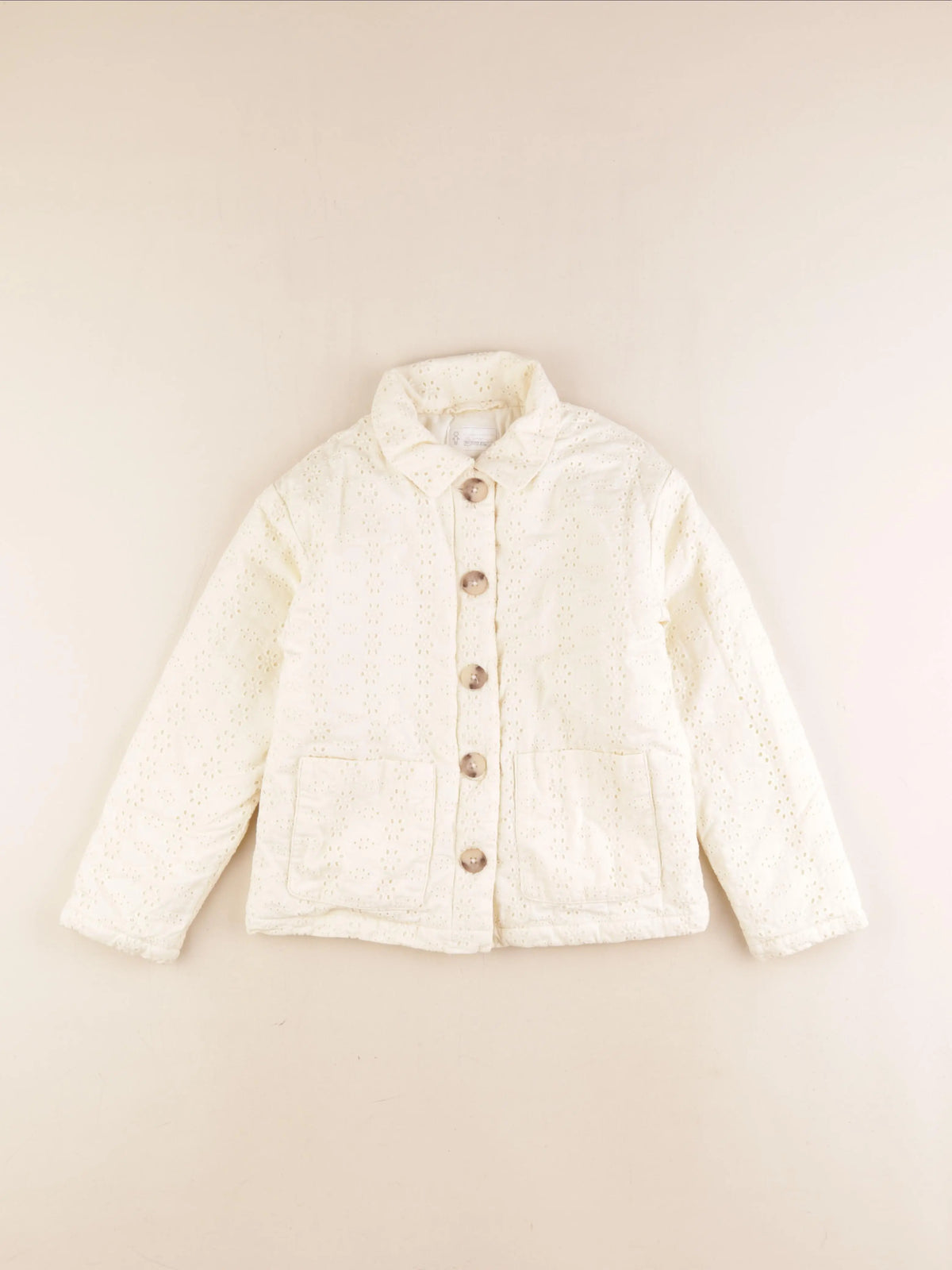 Vertbaudet - veste doublé beige - 9 ans