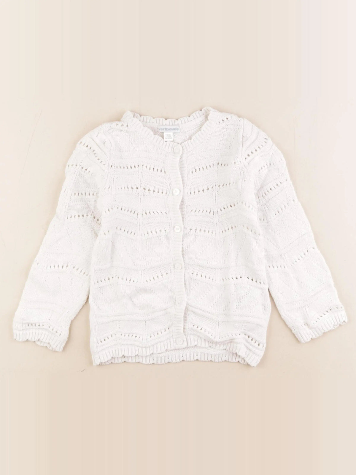 Vertbaudet - gilet blanc - 36 mois
