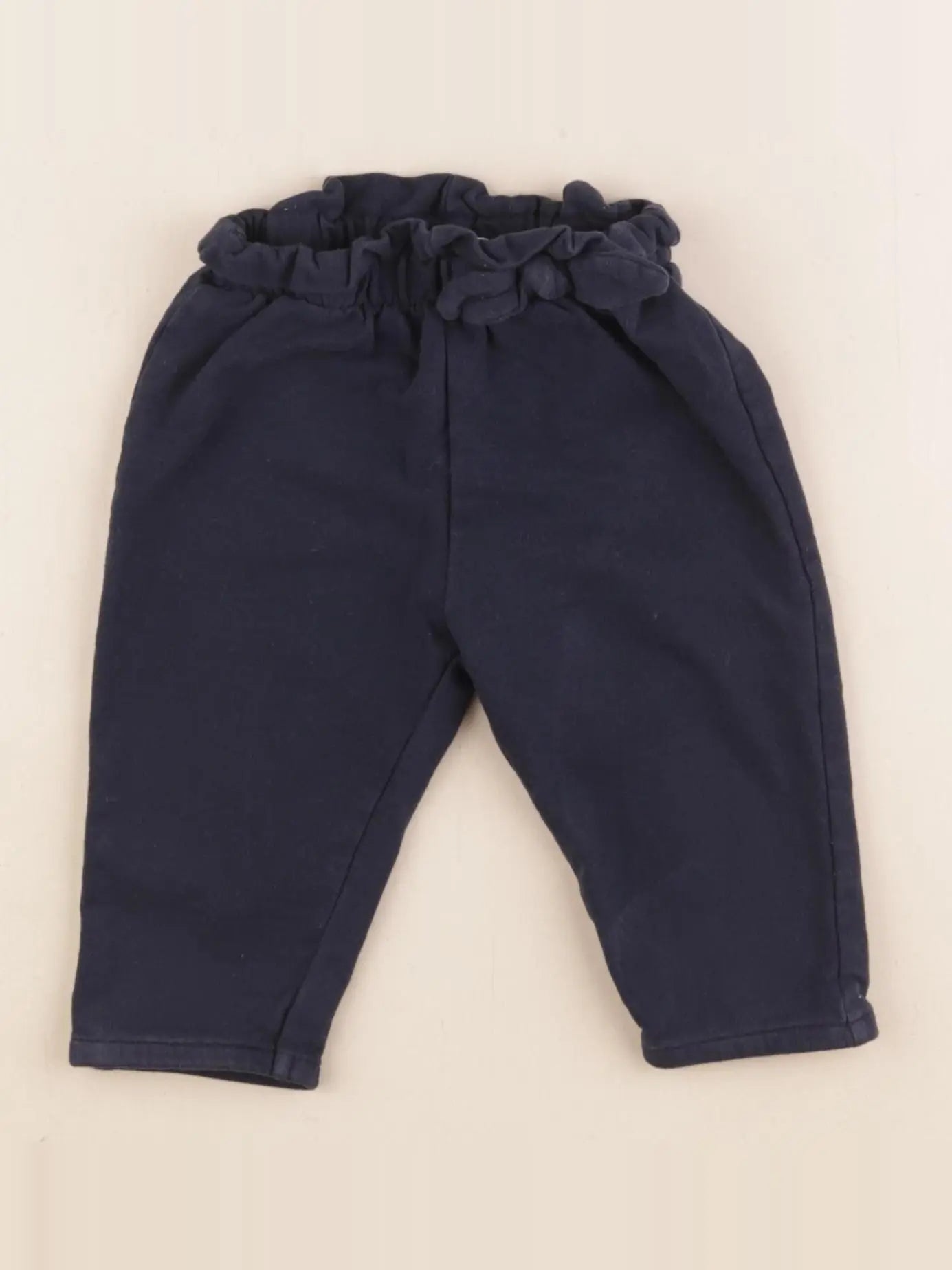 Vertbaudet - pantalon bleu - 12 mois
