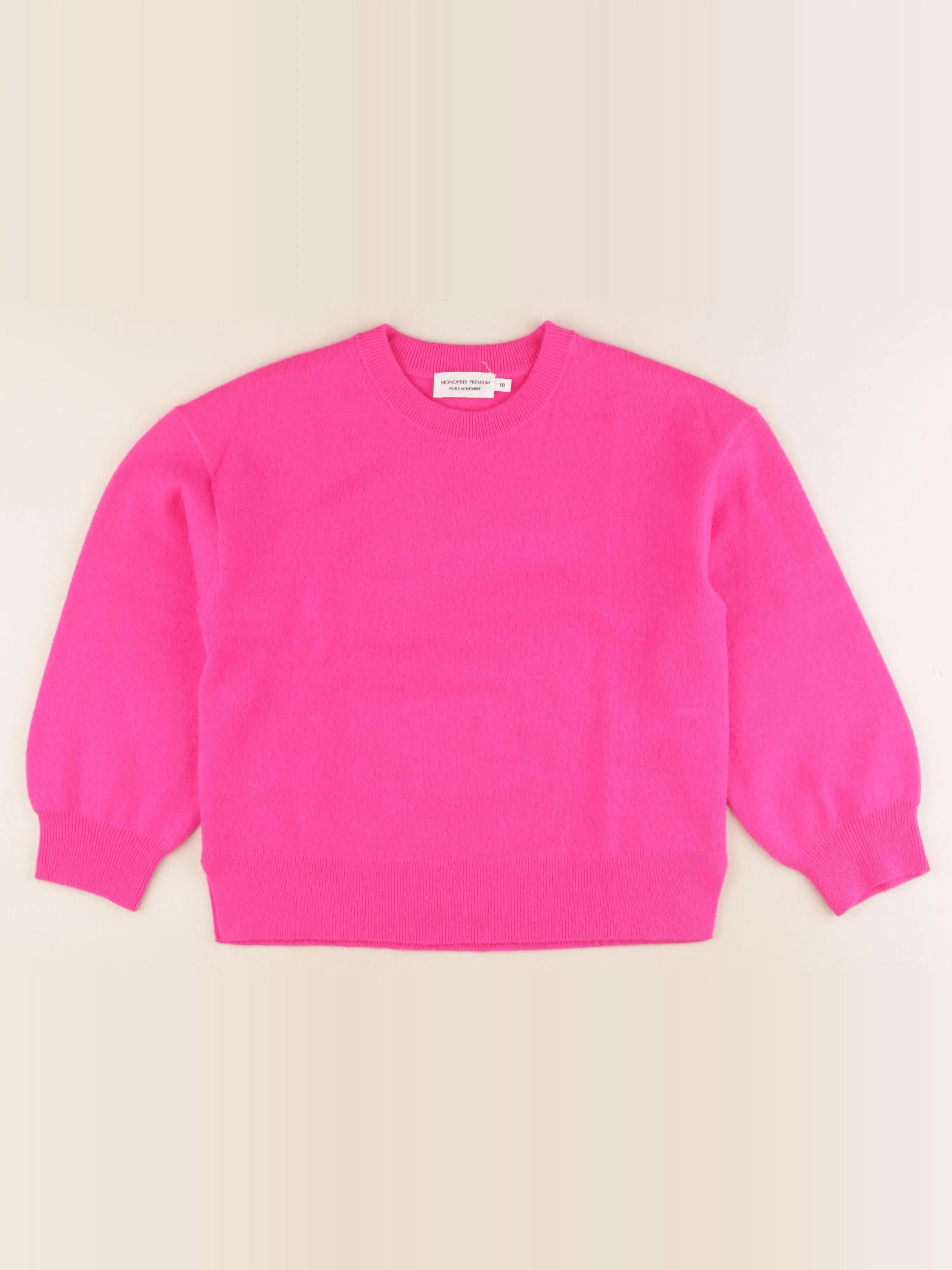 Monoprix - pull rose - 10 ans