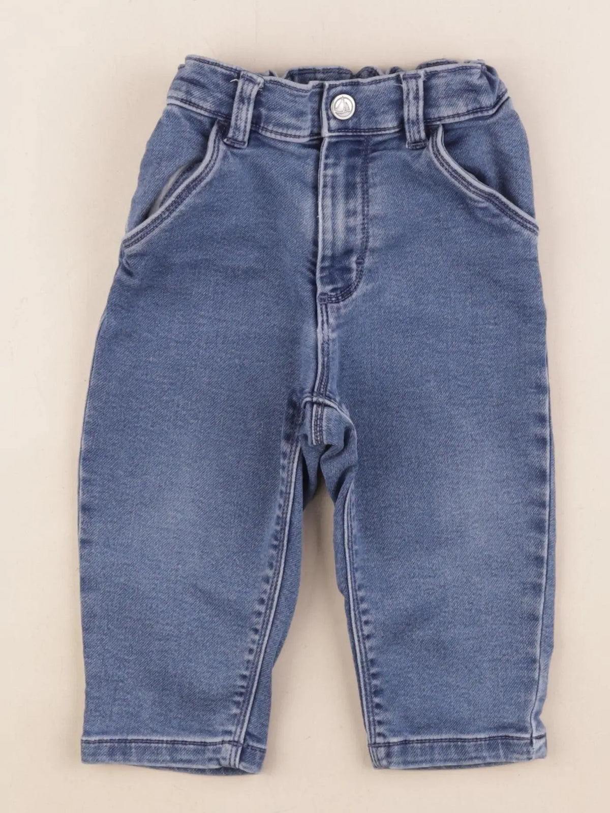 Petit Bateau - jean bleu - 18 mois